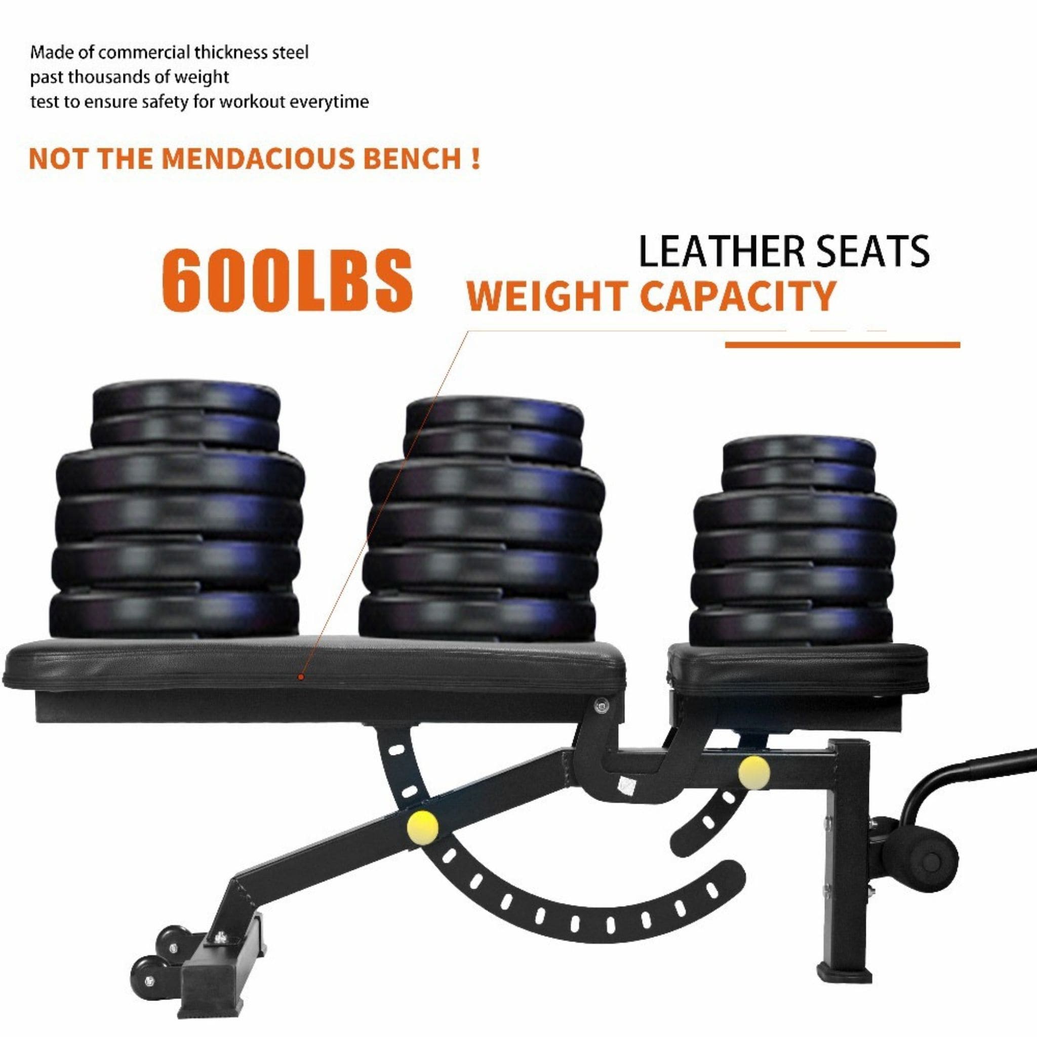 1000 lb Power Cage Squat Rack with Weight Bench