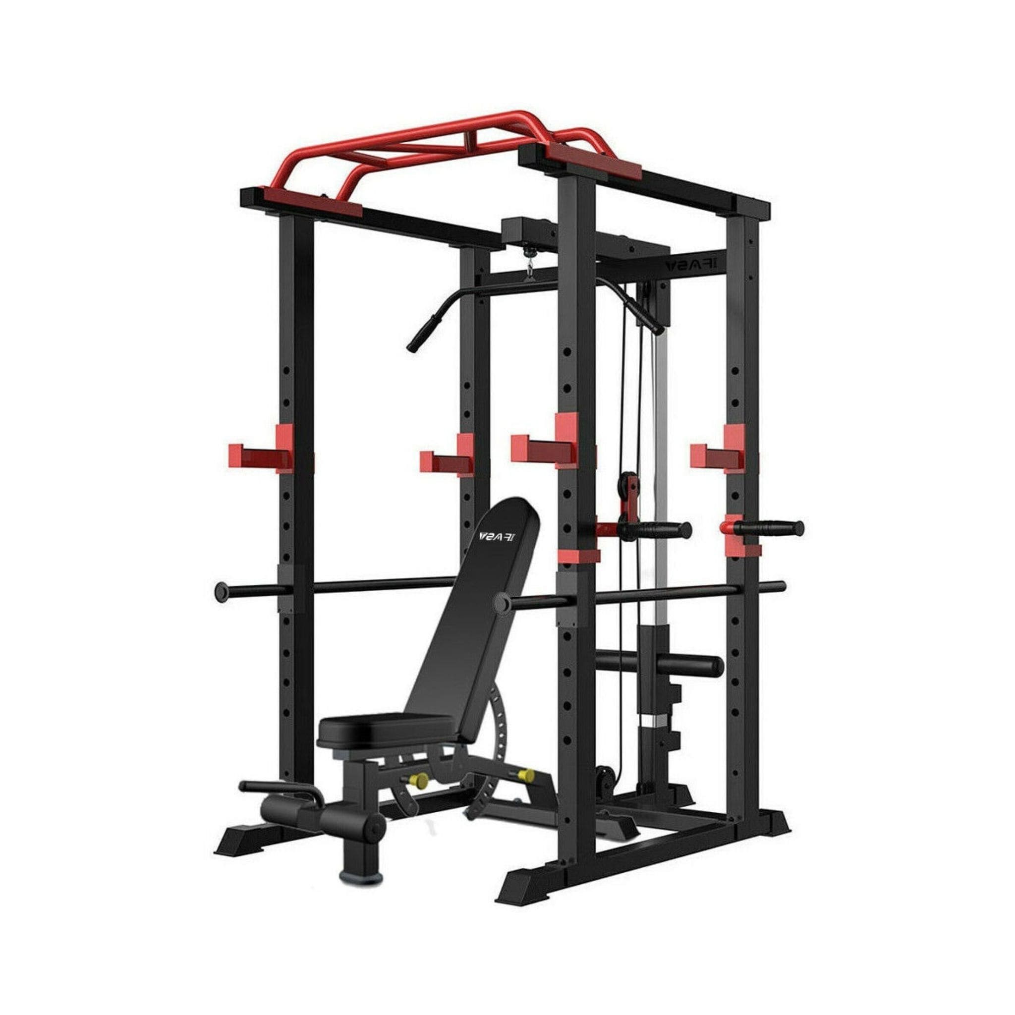 1000 lb Power Cage Squat Rack with Weight Bench