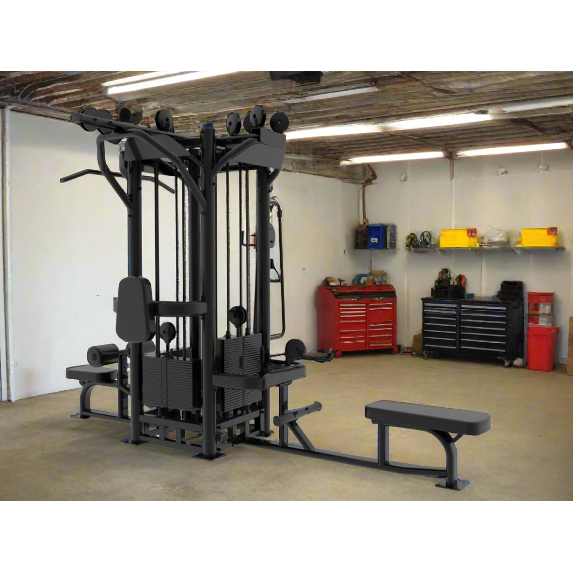 SFE Selectorized 4-Station Jungle Gym – 4× Weight Stacks