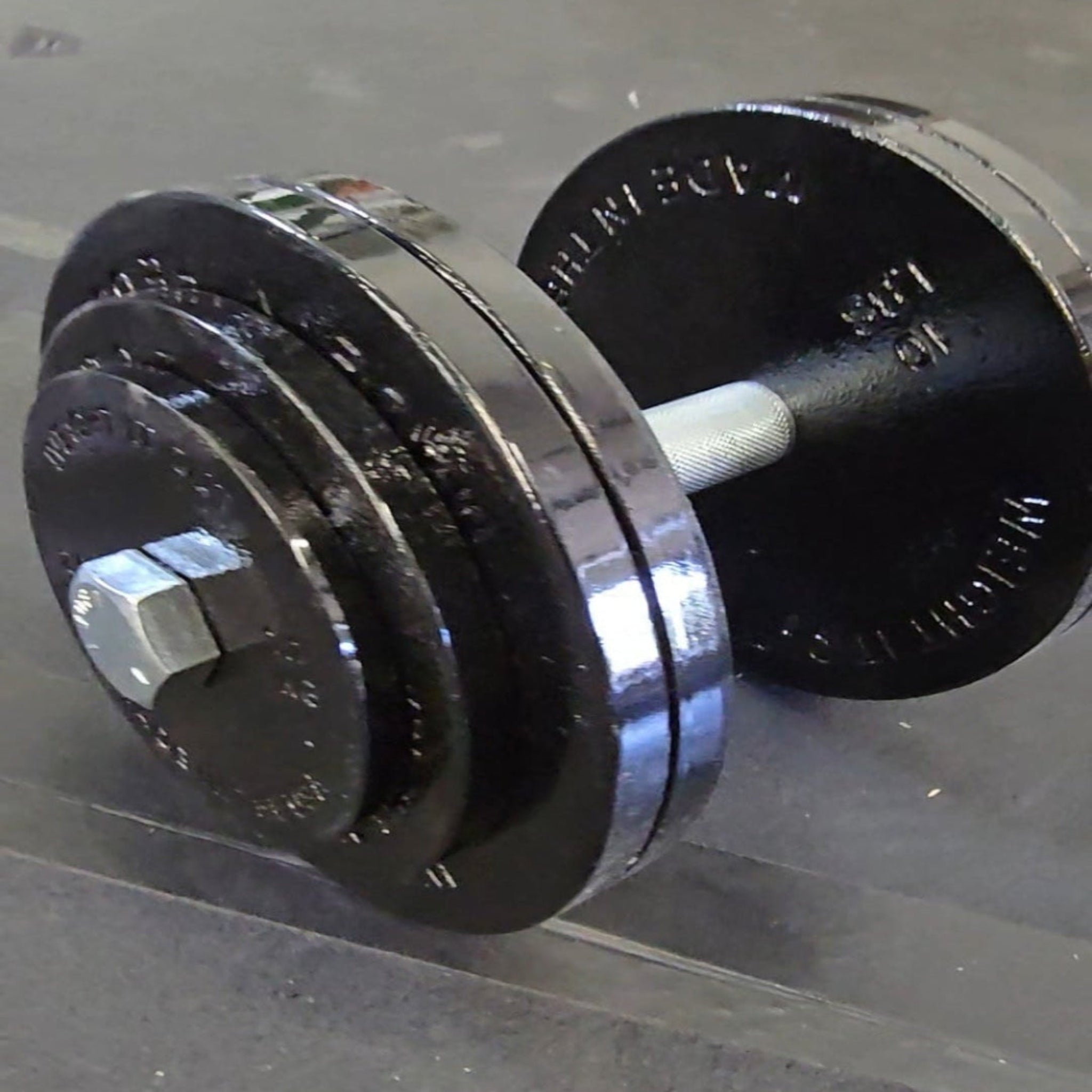 Loadable Dumbbell Set – 1" Standard Cast Iron Machined Weight Plates | Weight It Out