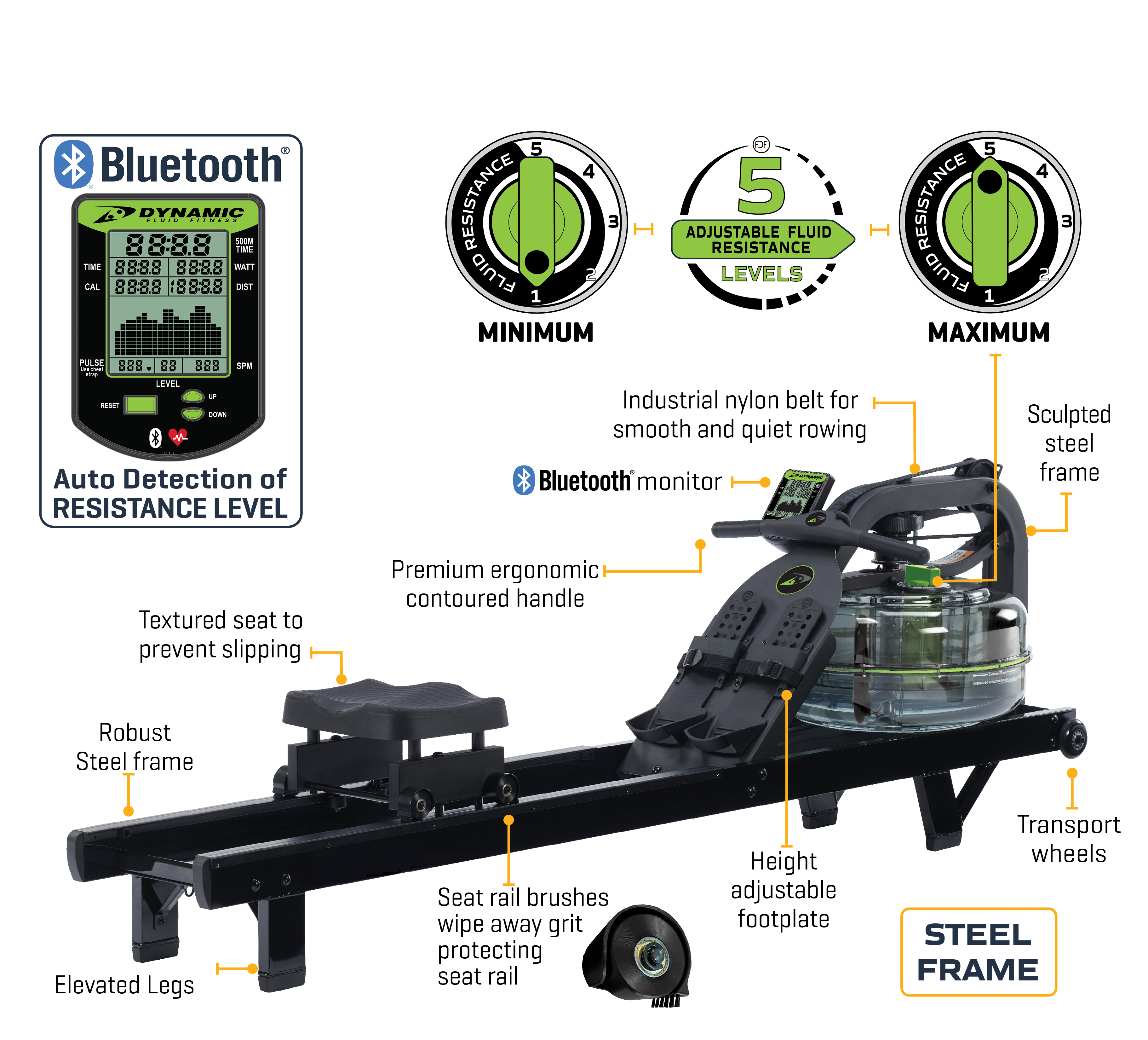 Dynamic Fluid Fitness S660 Rower