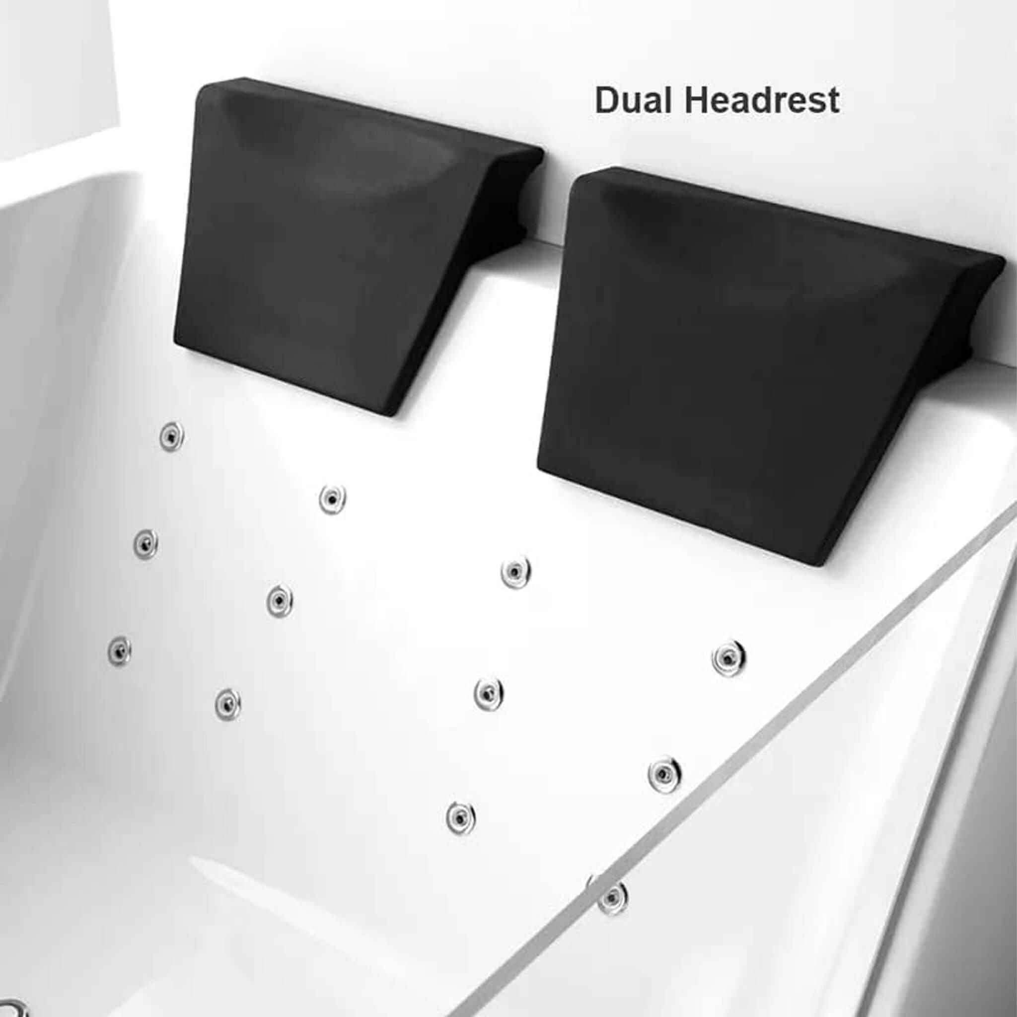 Alora Solstice 71" 2-Person Acrylic Whirlpool Tub – LED Jets & Faucet