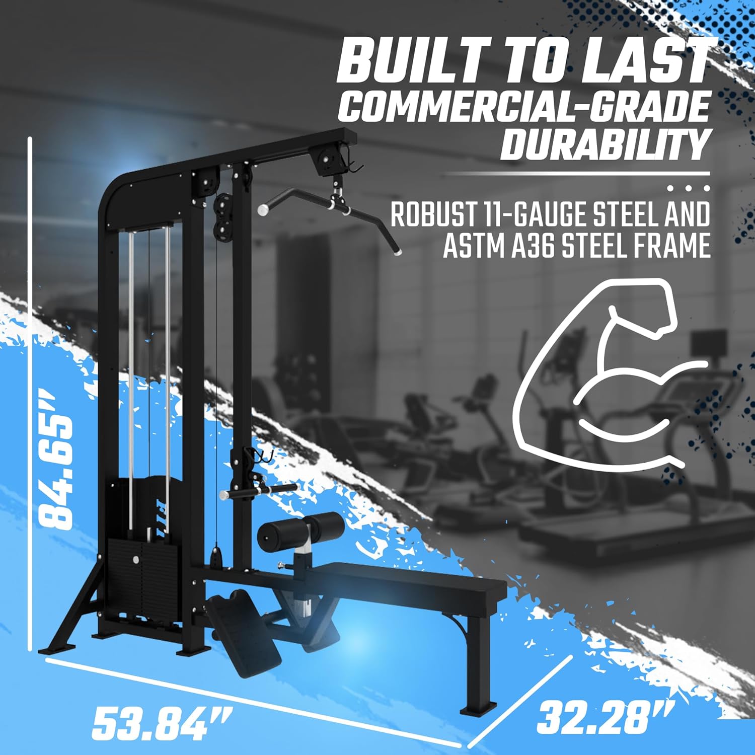 SFE Selectorized Lat Pulldown & Low Row Combo – 250 lb Weight Stack