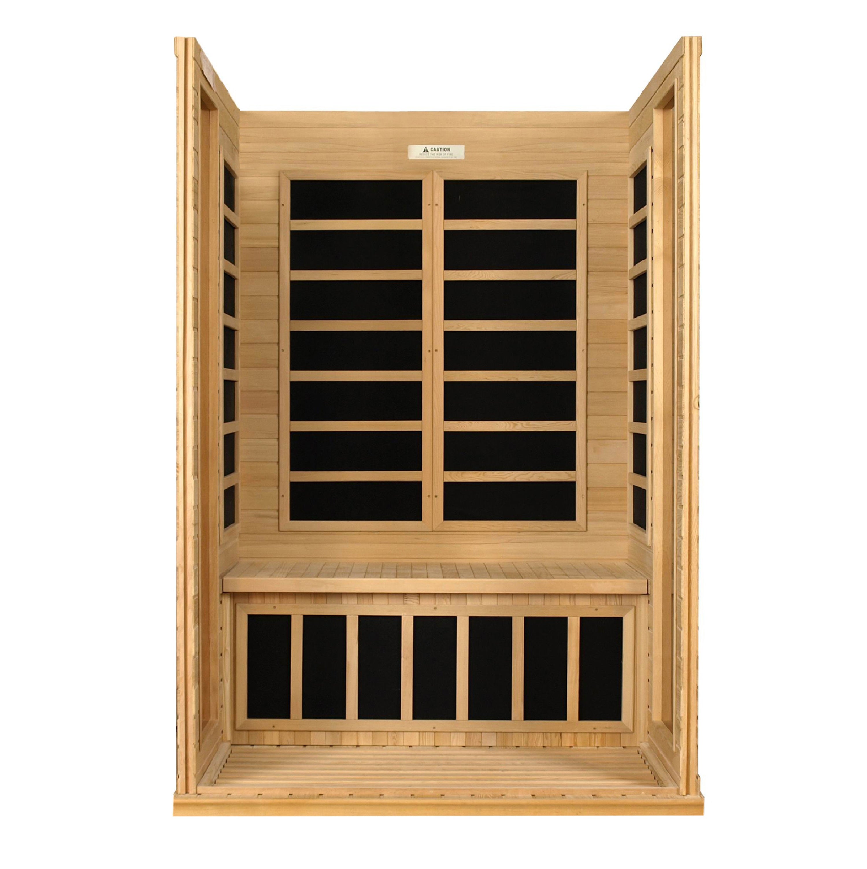 Dynamic Versailles 2-Person Low EMF FAR Infrared Sauna (Canadian Hemlock)