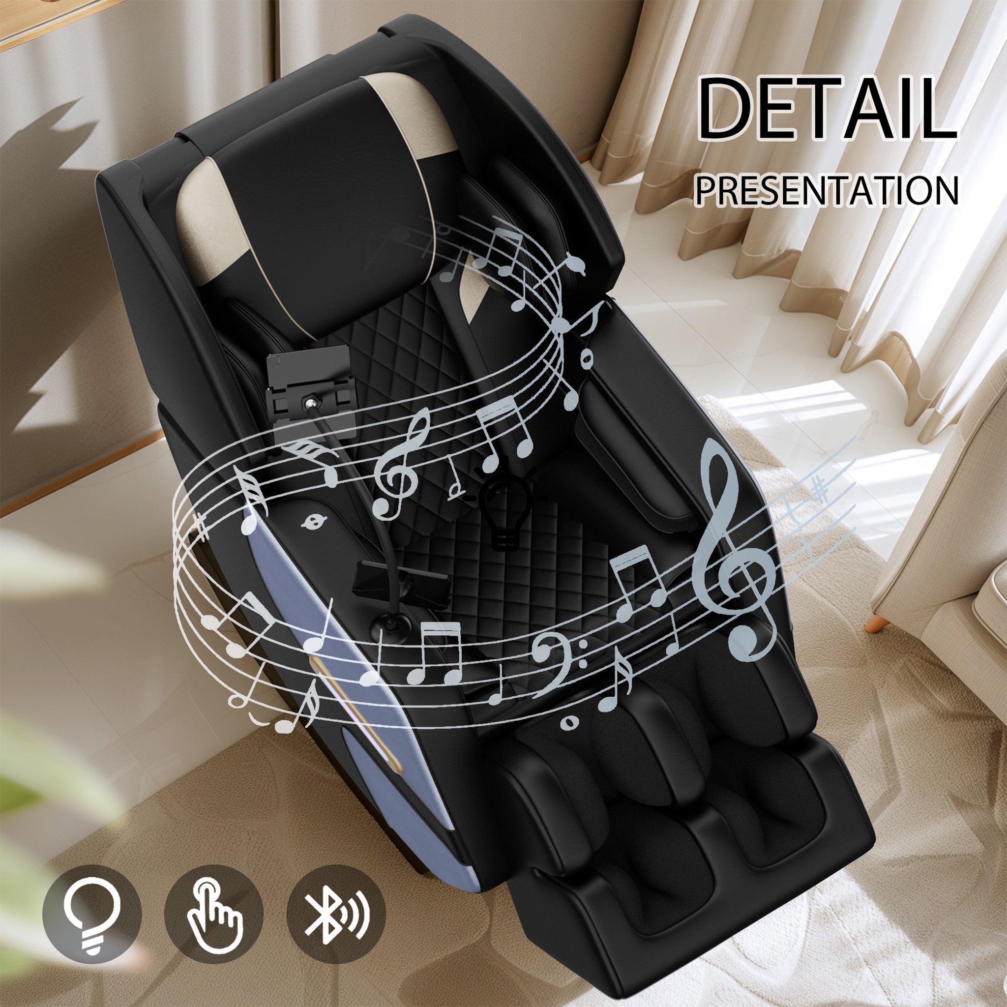 Airvana Imperium Full-Body Zero Gravity Massage Chair – Ambient Lighting