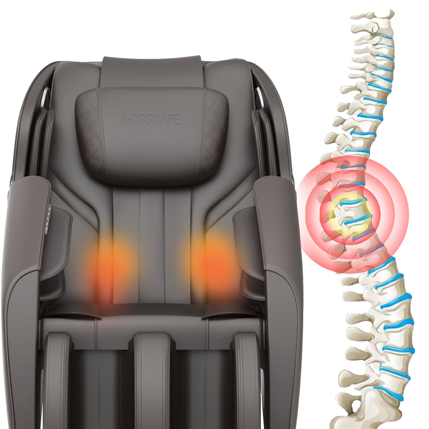 Bosscare GR8012 Full-Body Zero-Gravity Leather Massage Chair – Bluetooth