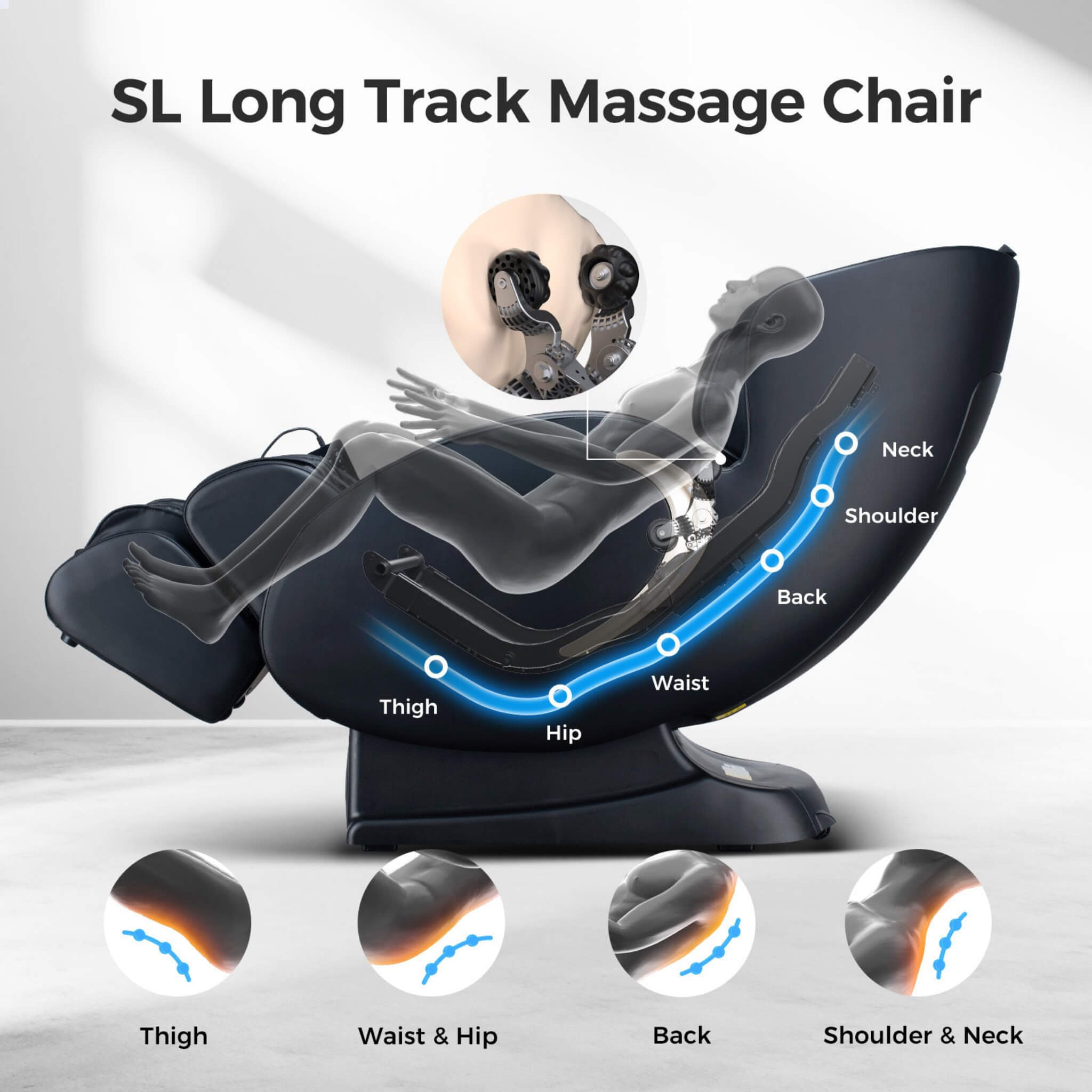 Bosscare 3D Zero Gravity Shiatsu Massage Chair – Full Body, App Control