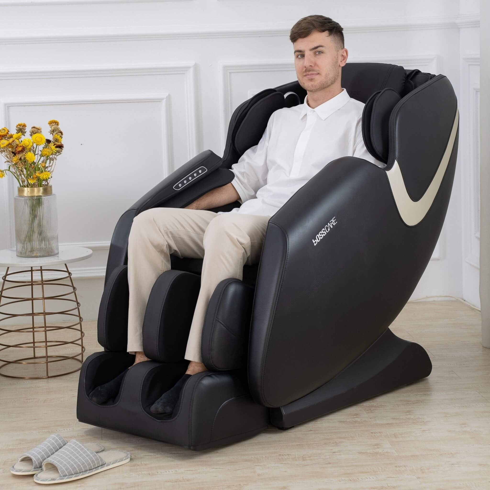 Bosscare GR8012 Full-Body Zero-Gravity Leather Massage Chair – Bluetooth