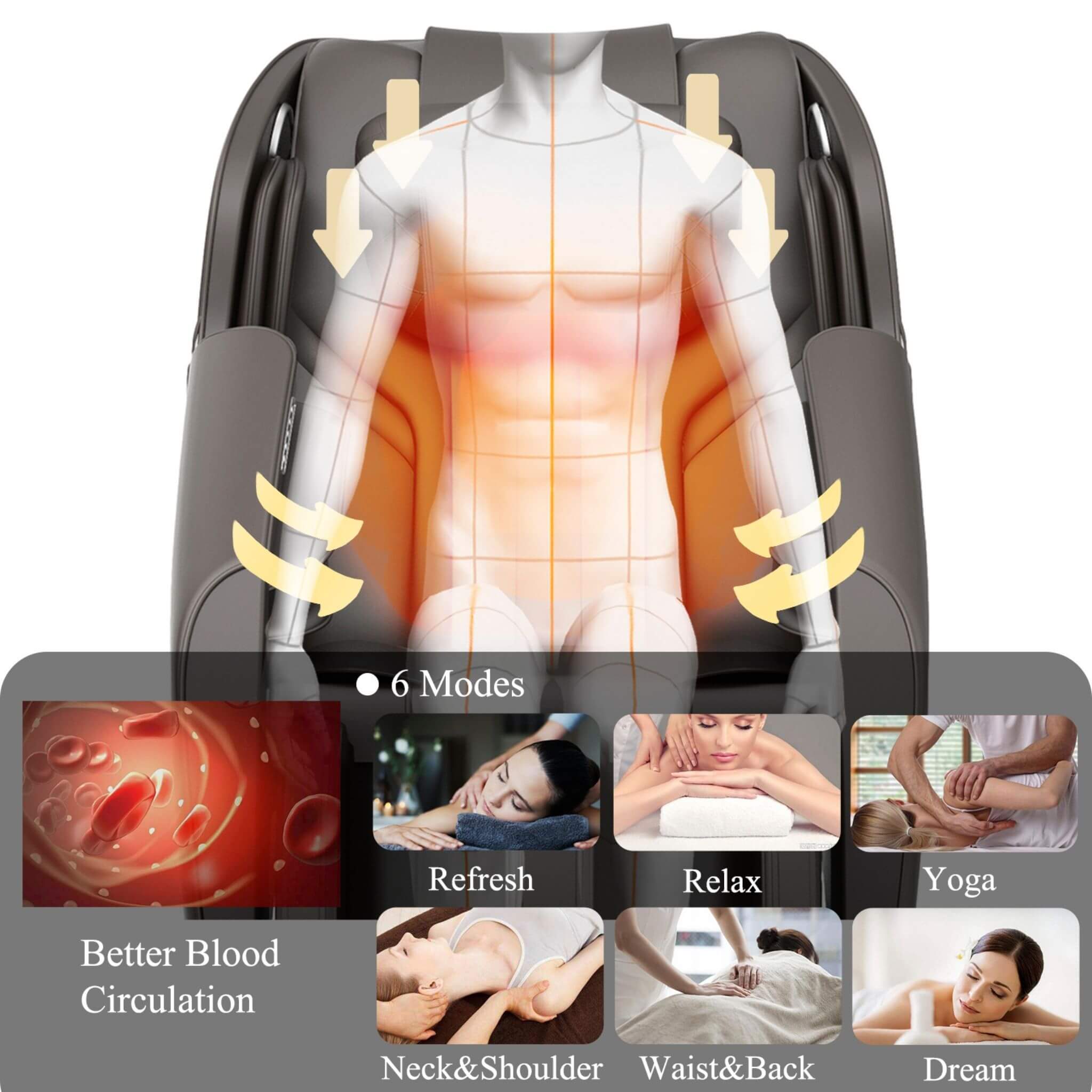 Bosscare GR8012 Full-Body Zero-Gravity Leather Massage Chair – Bluetooth