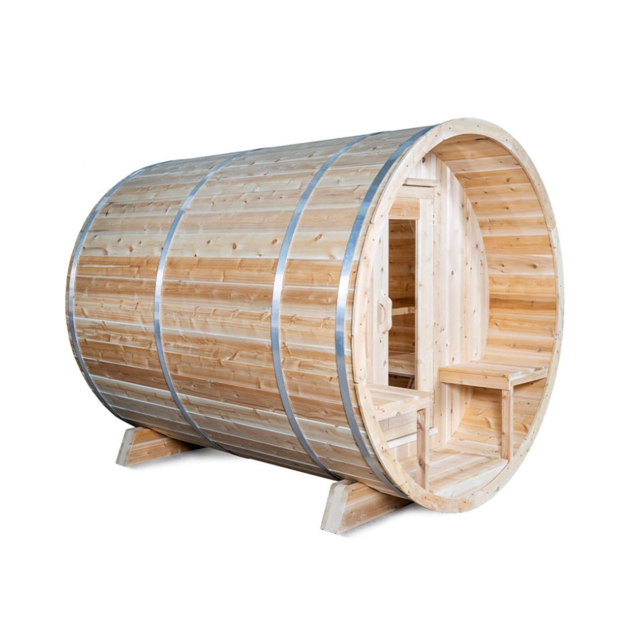Dundalk Leisurecraft Serenity 4-Person Canadian Timber Outdoor Barrel Sauna