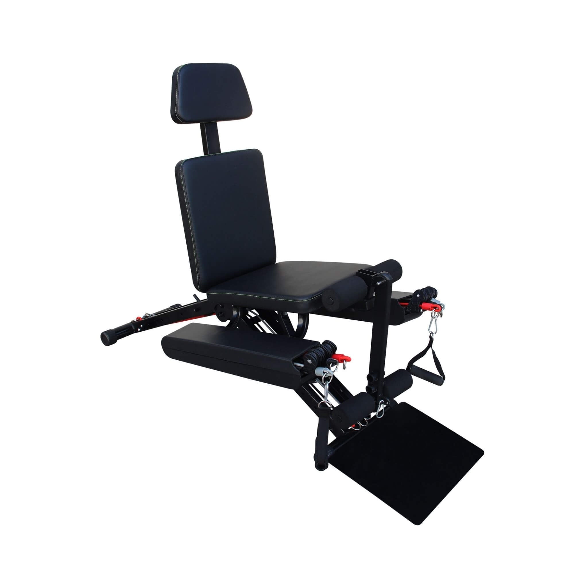 Rovix Foldable Multi-Function Weight Bench – Resistance Bands, Footrest & Leg Extension