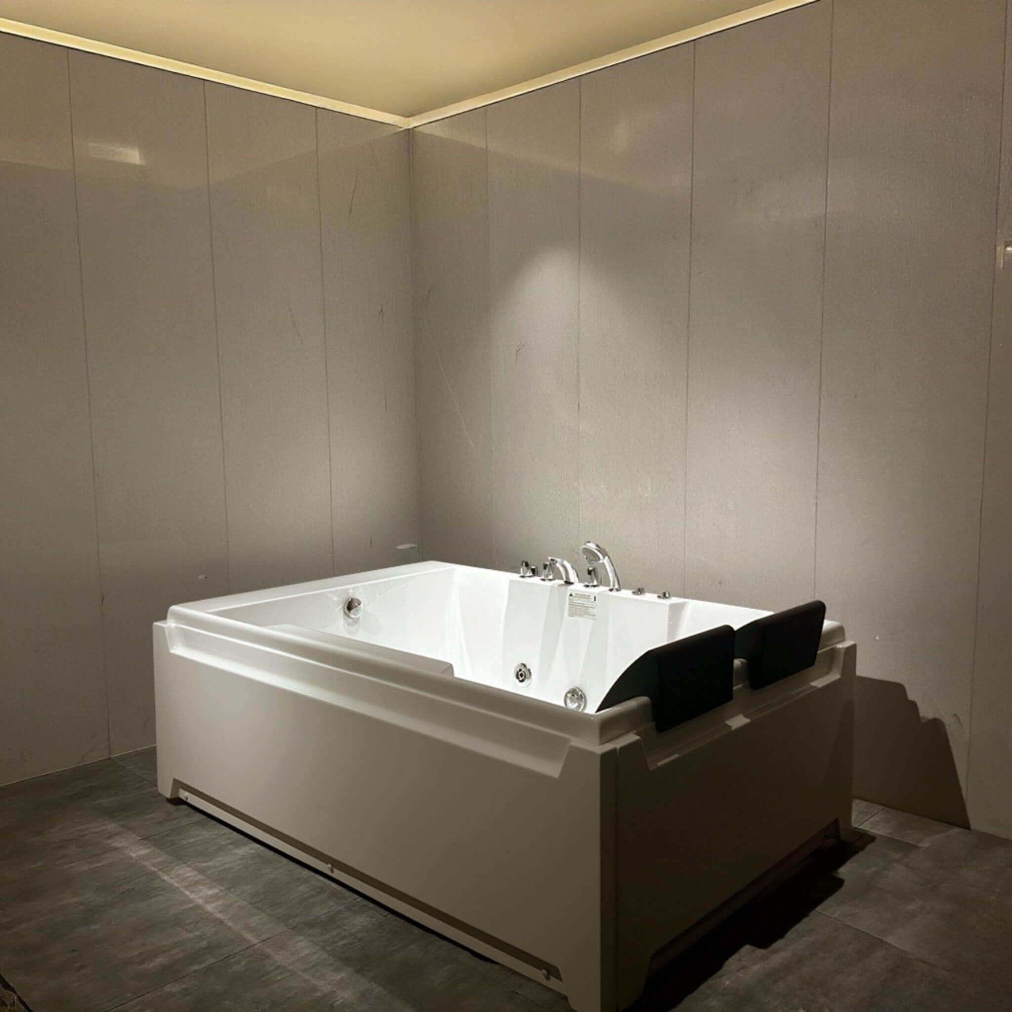 Alora Sapphire 73" 2-Person Luxury Whirlpool Jetted Bathtub – Hydro Massage & Chromatherapy