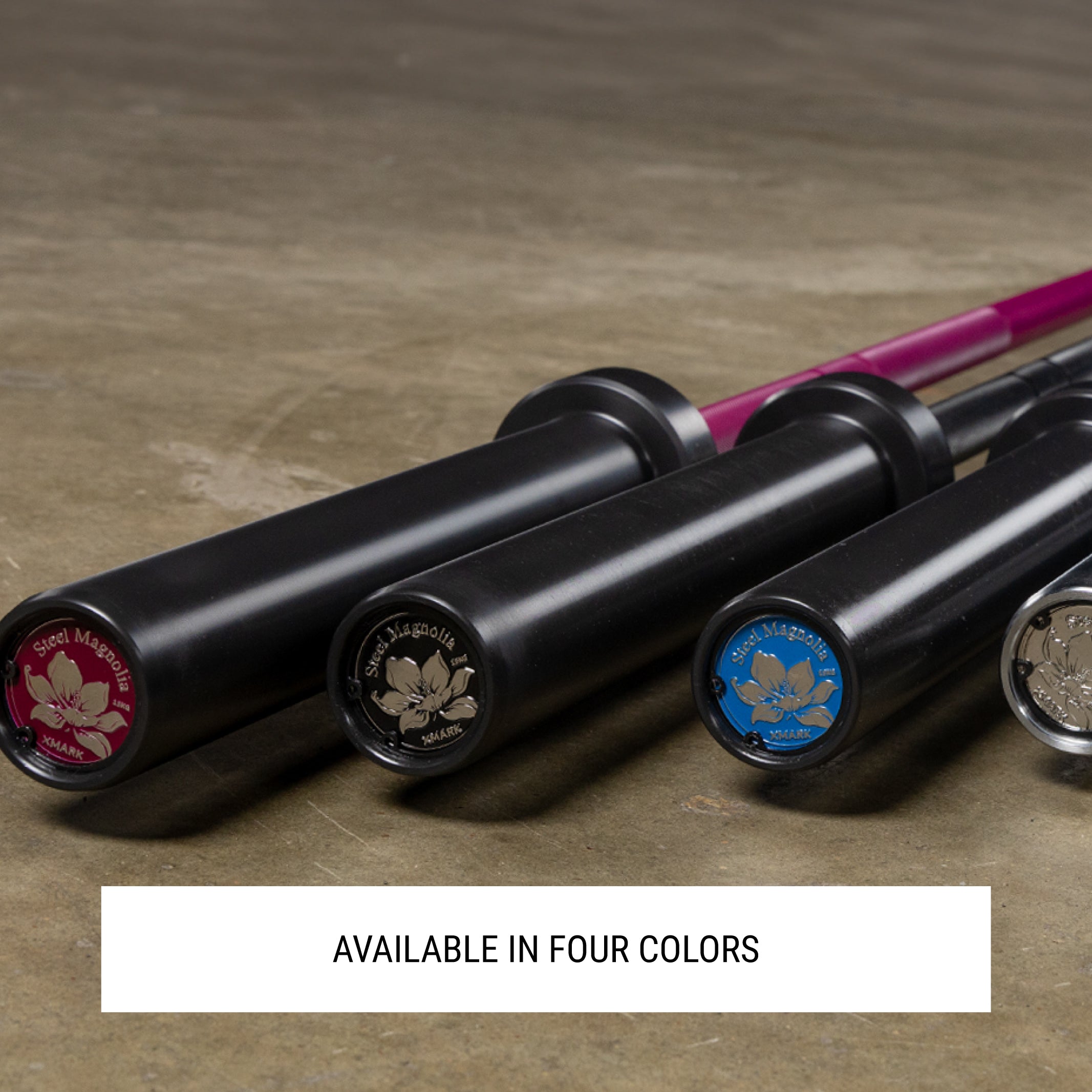 Women’s Olympic Barbell 15kg – IWF Training Bar 190,000 PSI Cerakote | XMARK Steel Magnolia