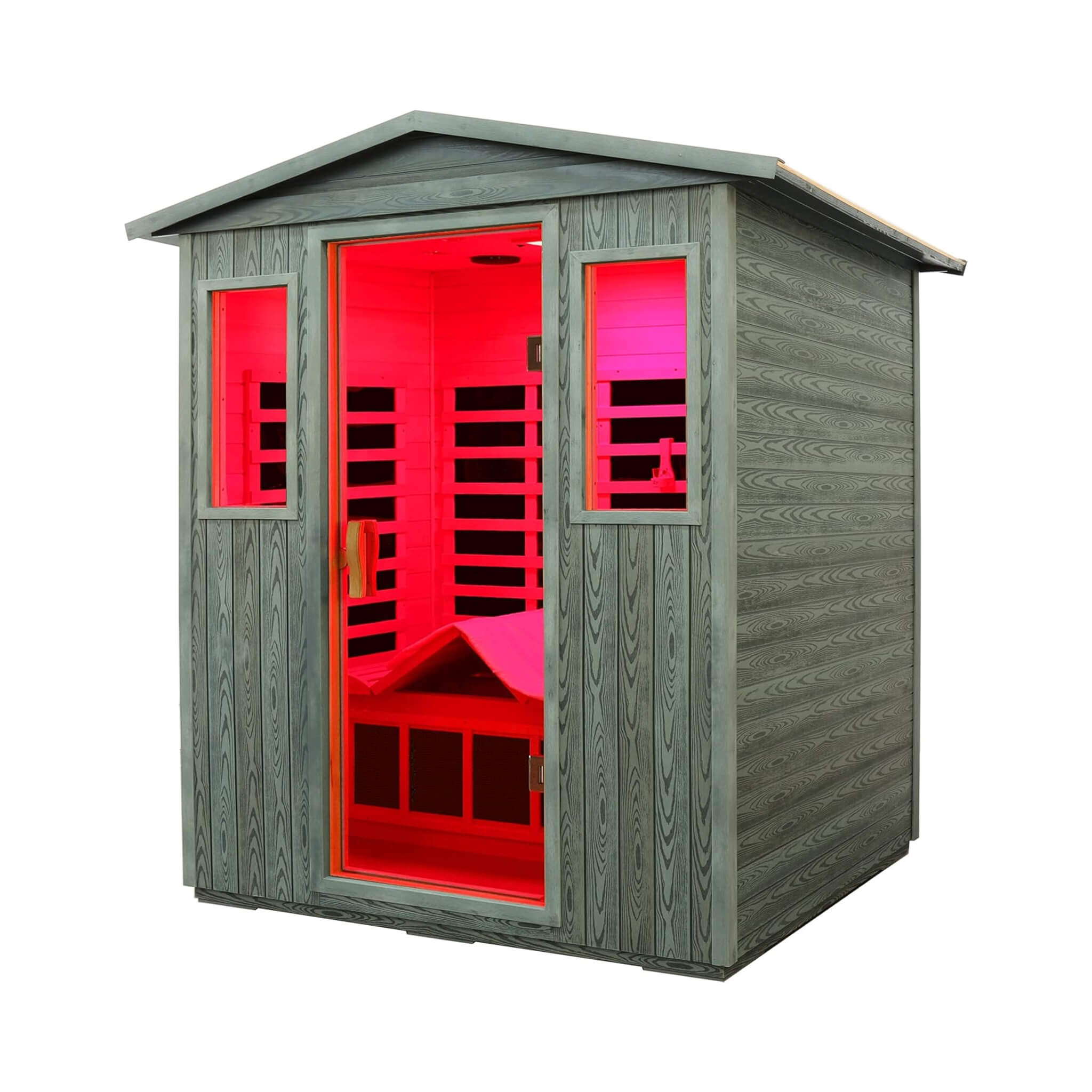 3-Person Thermora Nivea Full-Spectrum Low EMF Infrared Sauna – Carbonized Composite, Bluetooth Speakers