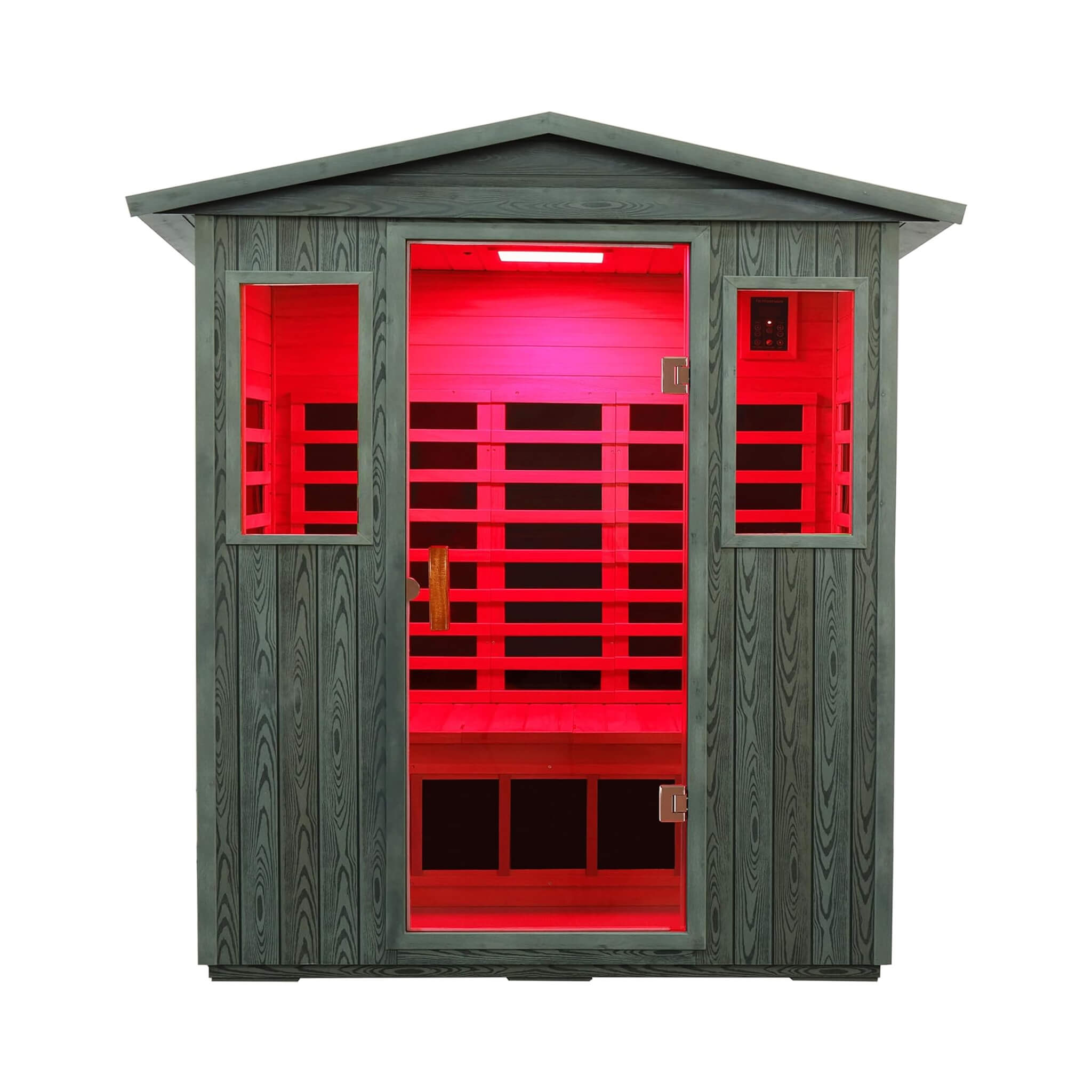 3-Person Thermora Nivea Full-Spectrum Low EMF Infrared Sauna – Carbonized Composite, Bluetooth Speakers