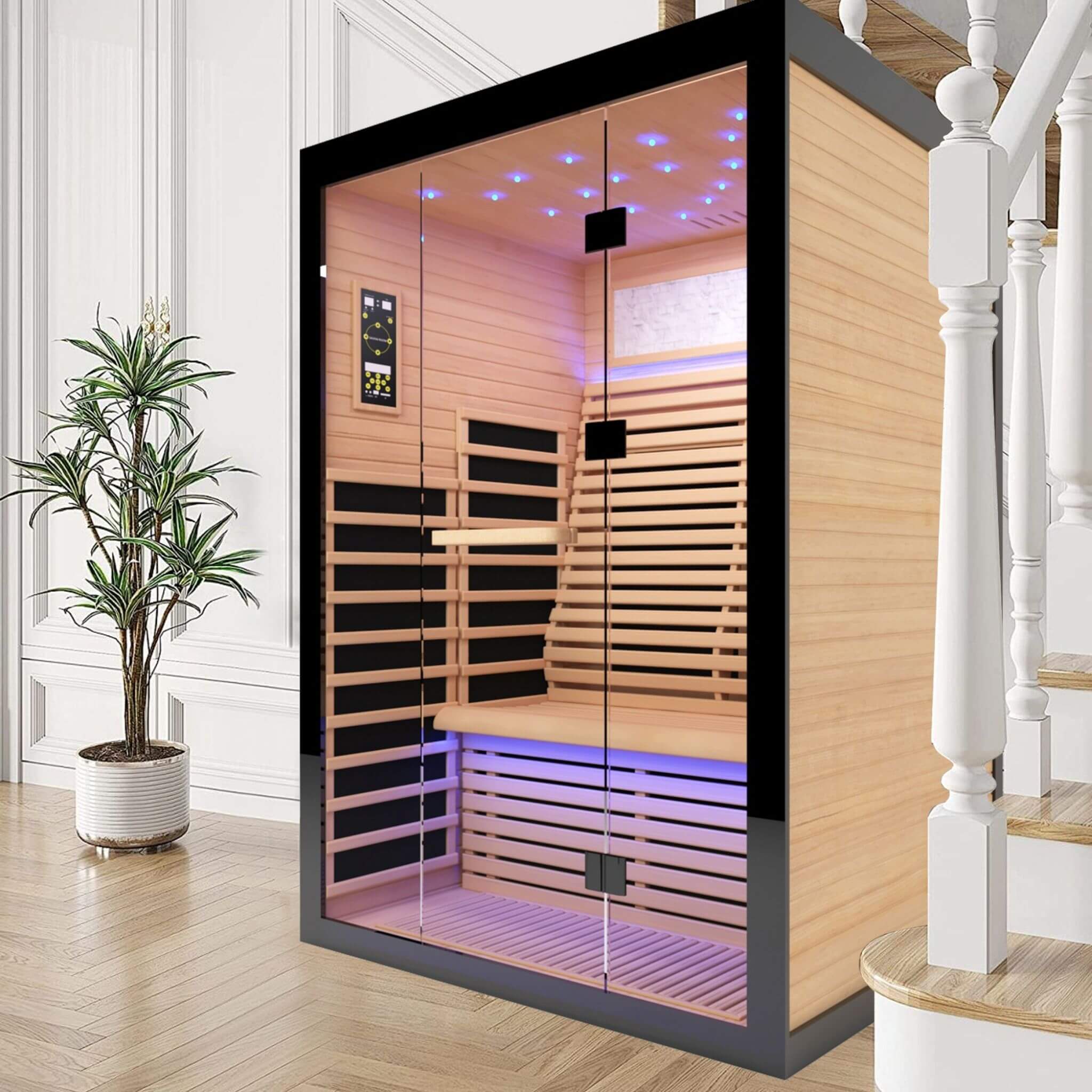 2-Person Thermora Vapor Luxury Home Infrared Sauna – Canadian Hemlock Wood