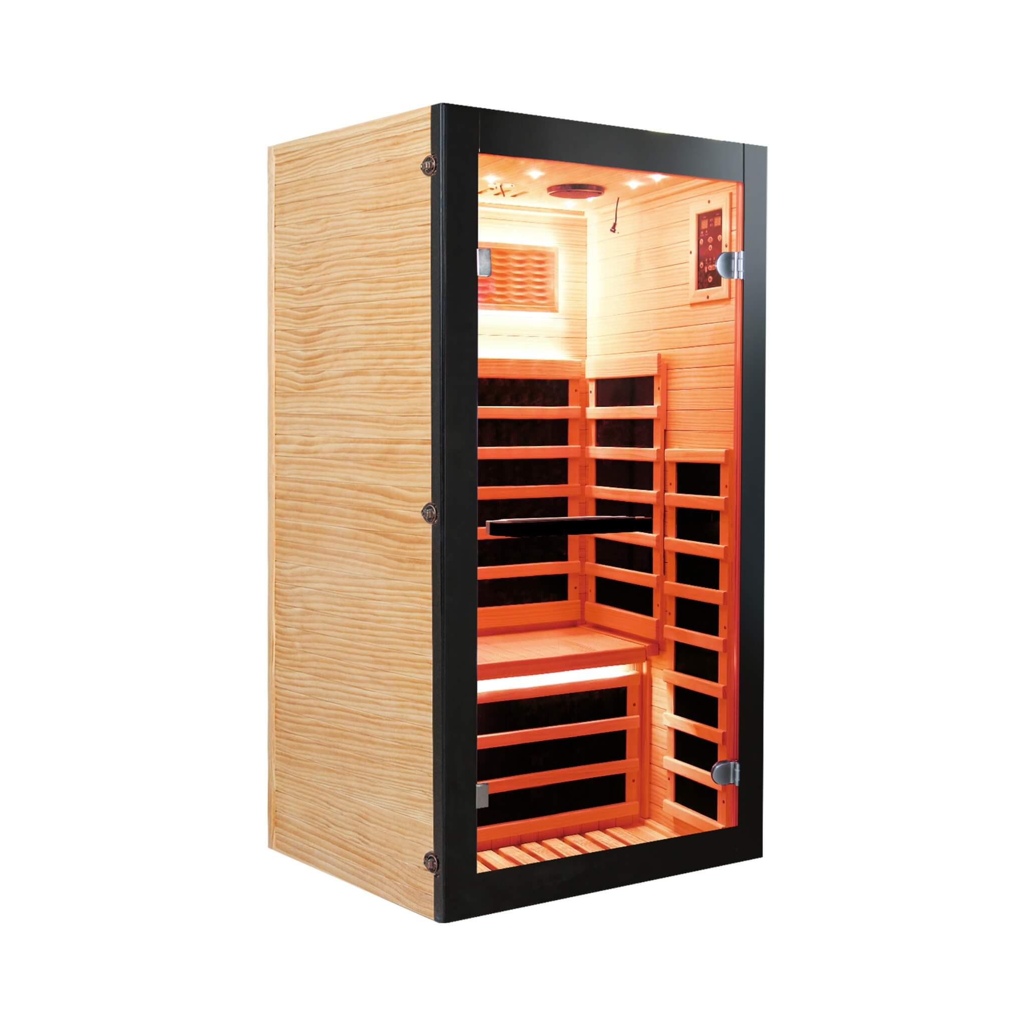 1-Person Thermora Solara Infrared Sauna Cabin – Chilean Pine