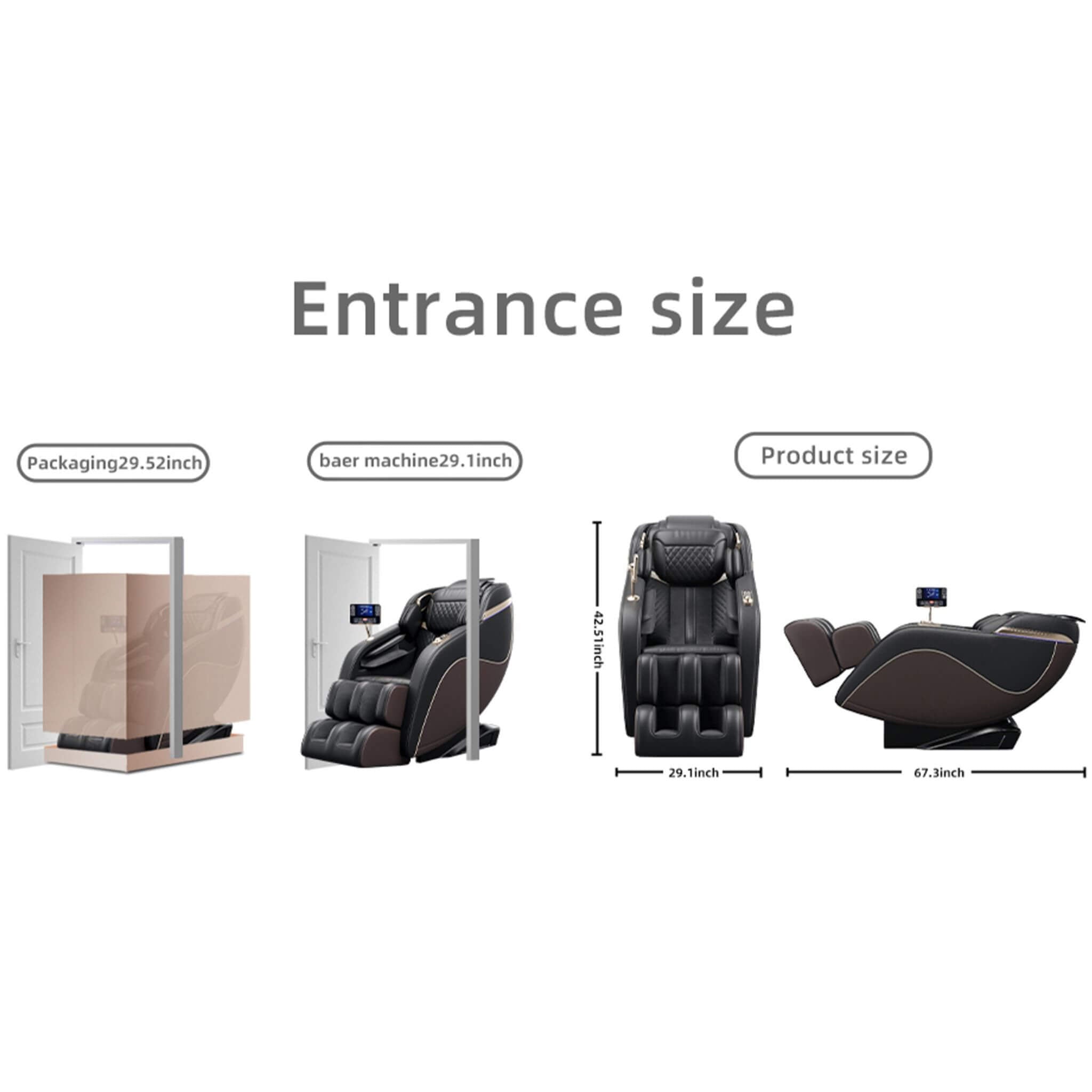 Airvana Infinity Zero Gravity Heated Massage Chair with SL Track & Bluetooth Speakers