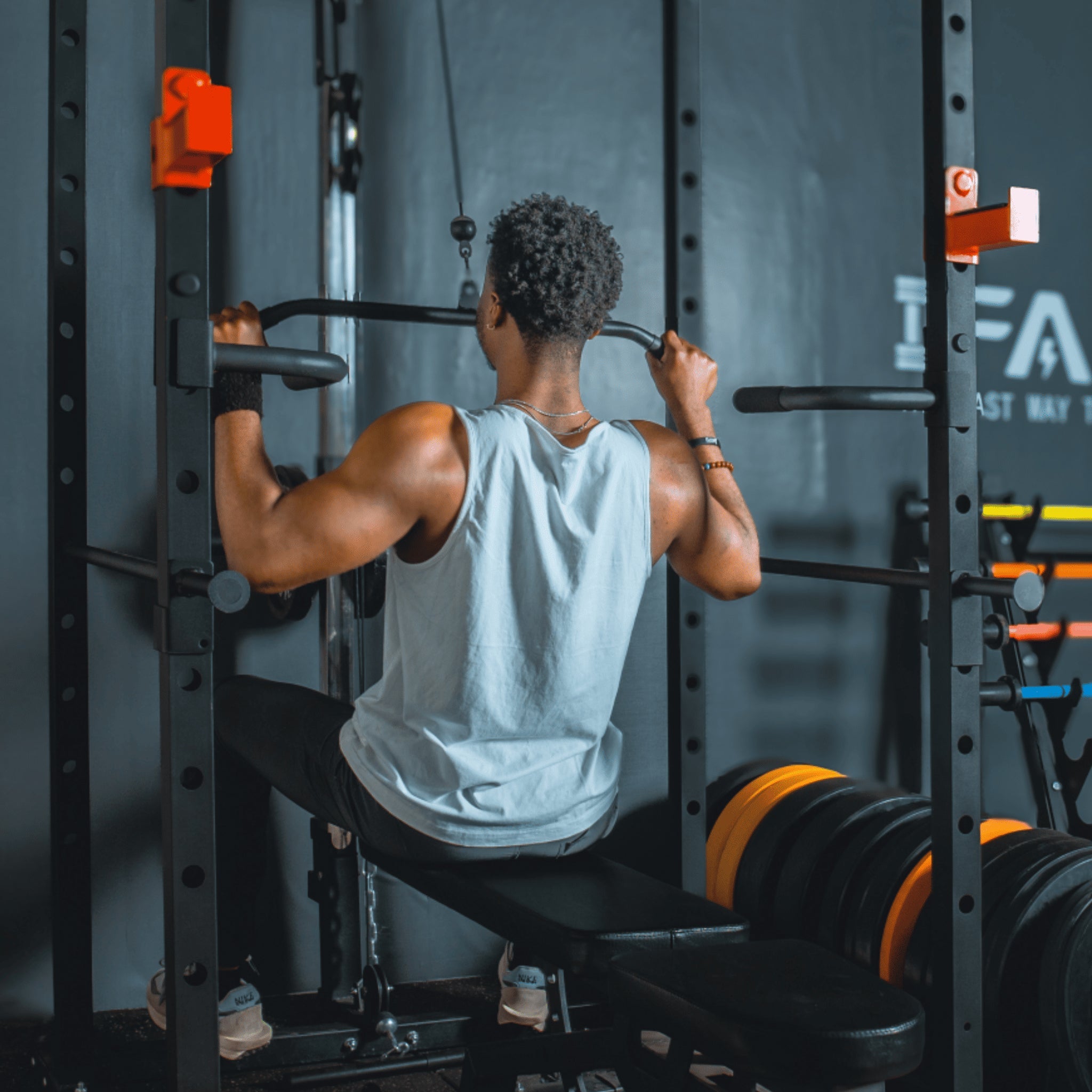 1000 lb Power Cage Squat Rack with Weight Bench