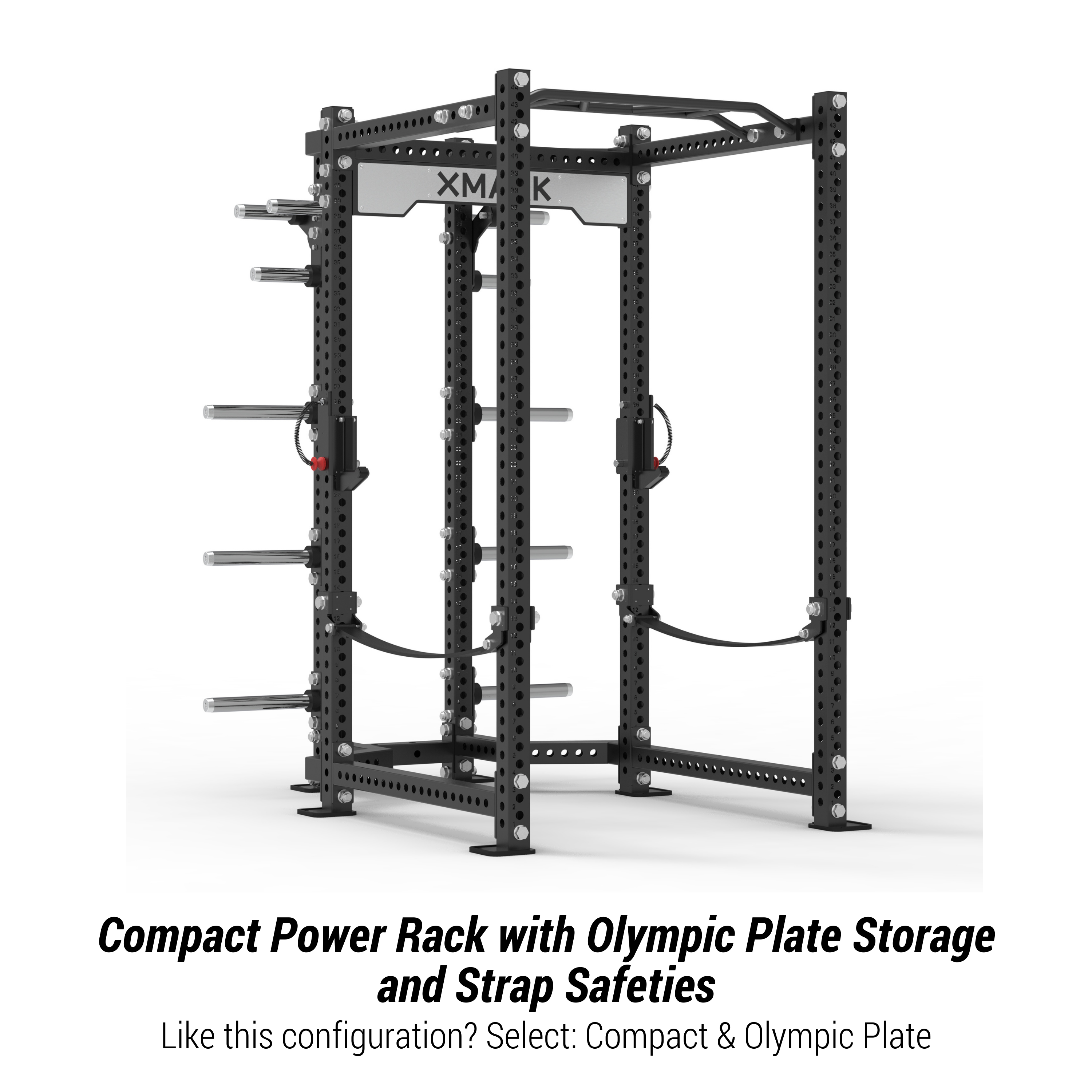 Power Rack with Storage & Strap Safeties – XMARK Viper Power Rack