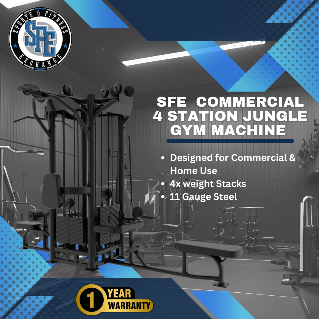 SFE Selectorized 4-Station Jungle Gym – 4× Weight Stacks