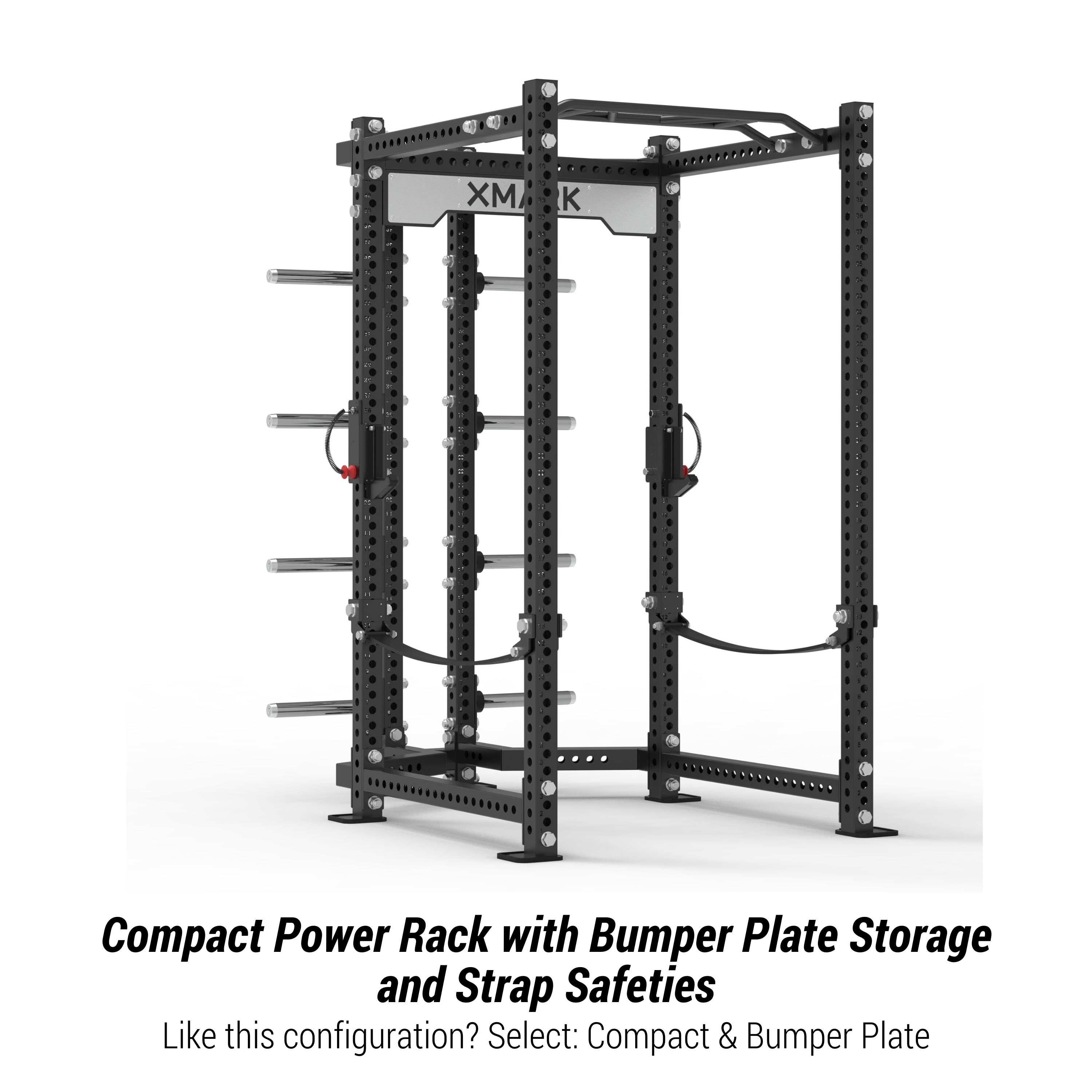 Power Rack with Storage & Strap Safeties – XMARK Viper Power Rack