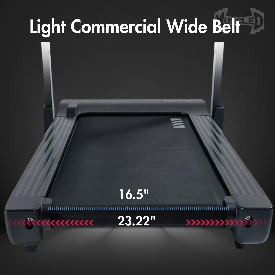 Light Commercial Folding Treadmill by Muscle D Fitness | LED Display & Pulse Monitor