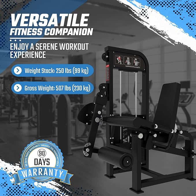 SFE Selectorized Leg Extension & Prone Leg Curl Combo – 250 lb Weight Stack