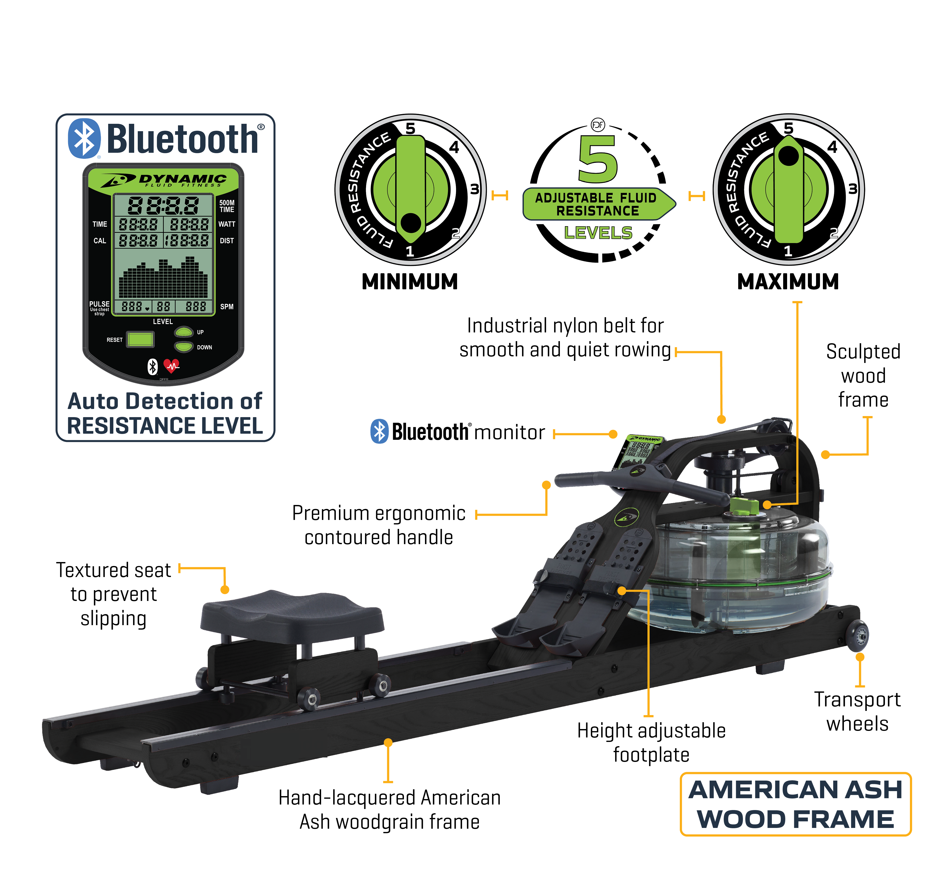 Dynamic Fluid Fitness S680 Rower