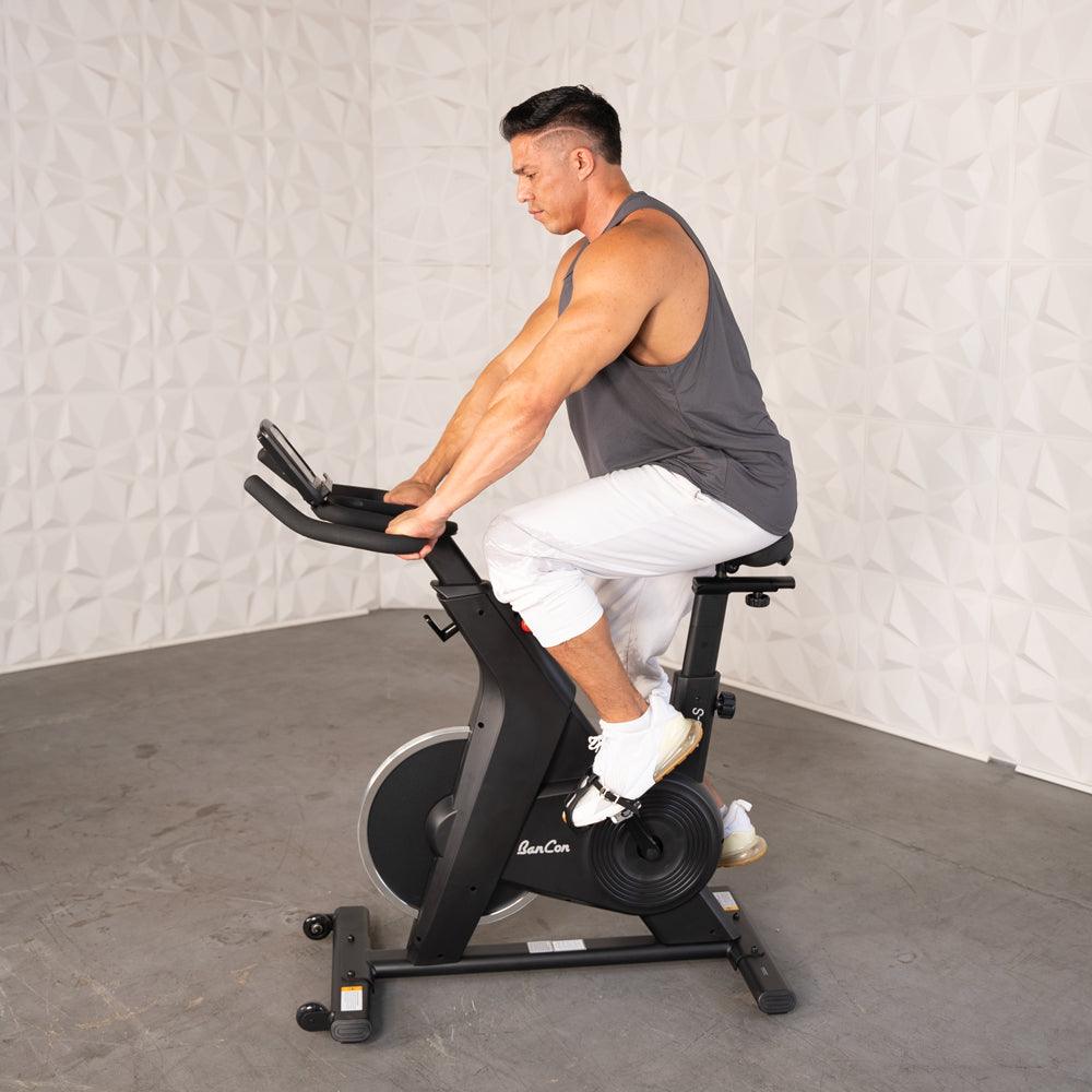 Muscle D Fitness Home Upright Bike – Exercise Bike with Adjustable Seat & Handlebars