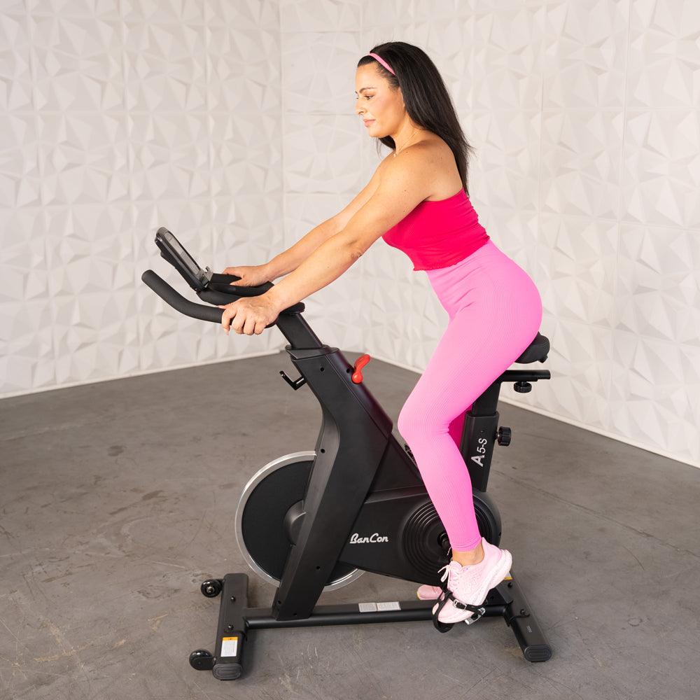 Muscle D Fitness Home Upright Bike – Exercise Bike with Adjustable Seat & Handlebars