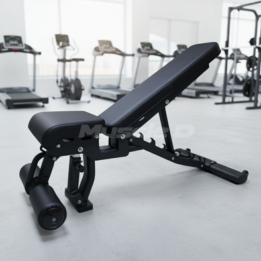 Muscle D Fitness Flat Incline Decline Bench – Commercial FID Weight Bench
