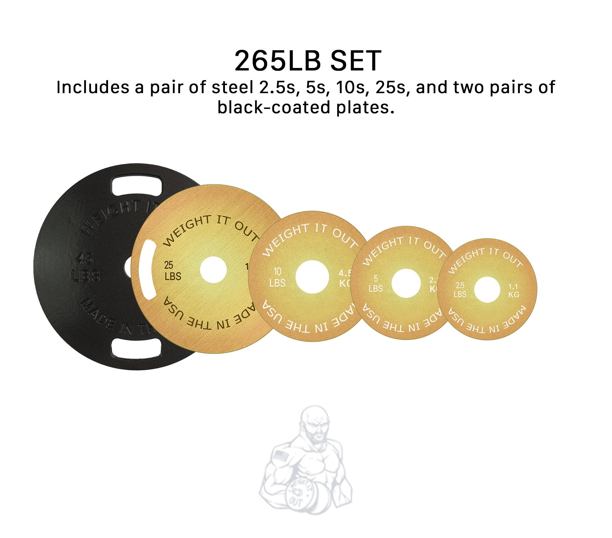 45 lb Cast Iron Machined & Calibrated Solid Steel Weight Plate Sets – Weight It Out