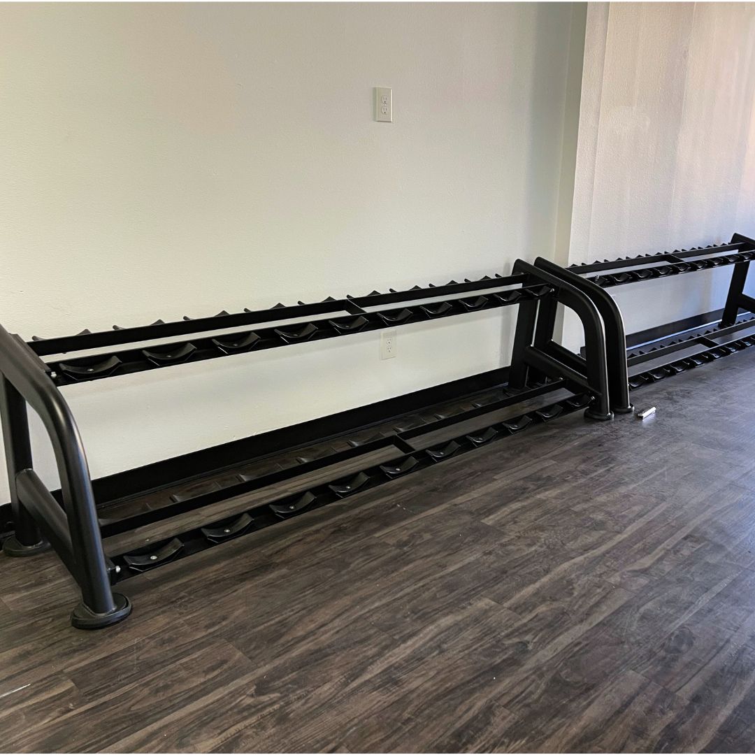 Sweet 2-Tier Dumbbell Rack – Heavy-Duty Dumbbell Storage Stand for Home & Commercial Gyms