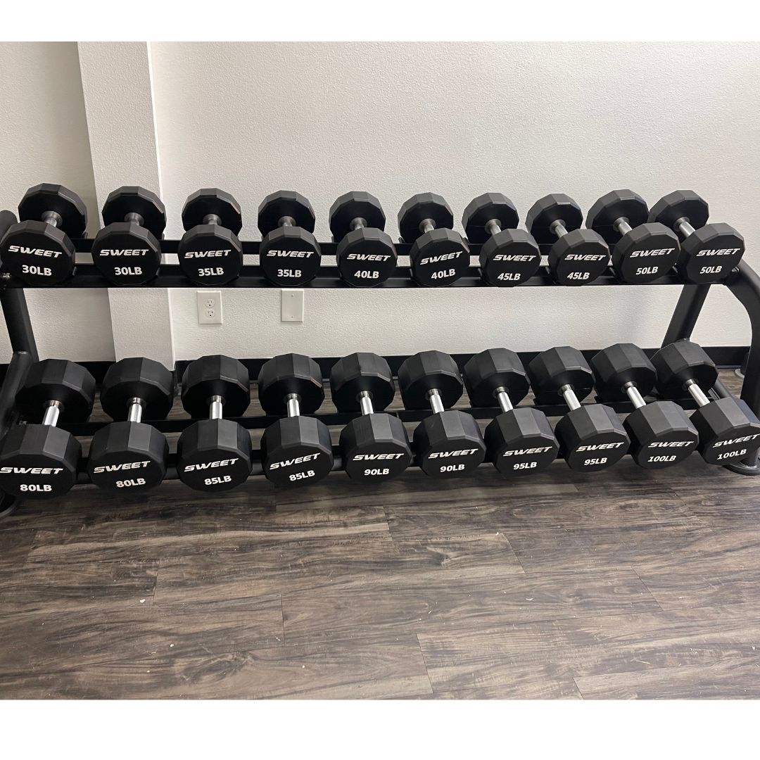 5–100 lb Dumbbell Set (Rack Sold Separately) – Muscle D Fitness Sweet Dumbbells
