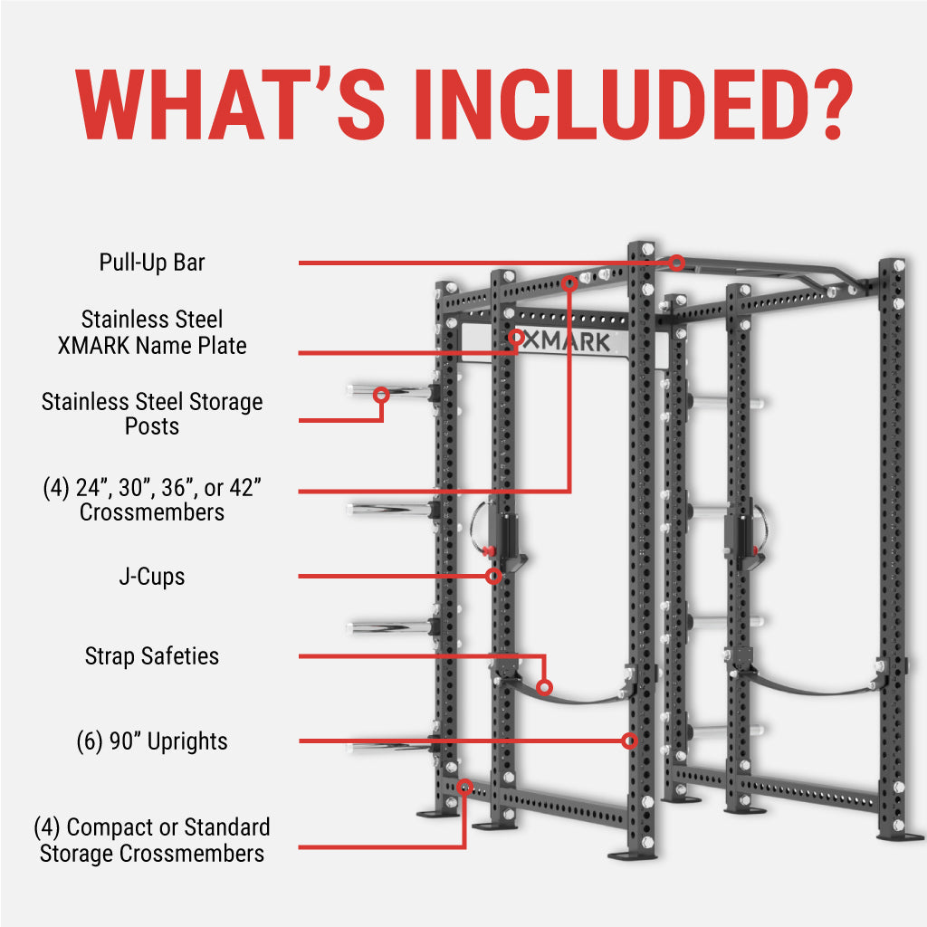Power Rack with Storage & Strap Safeties – XMARK Viper Power Rack