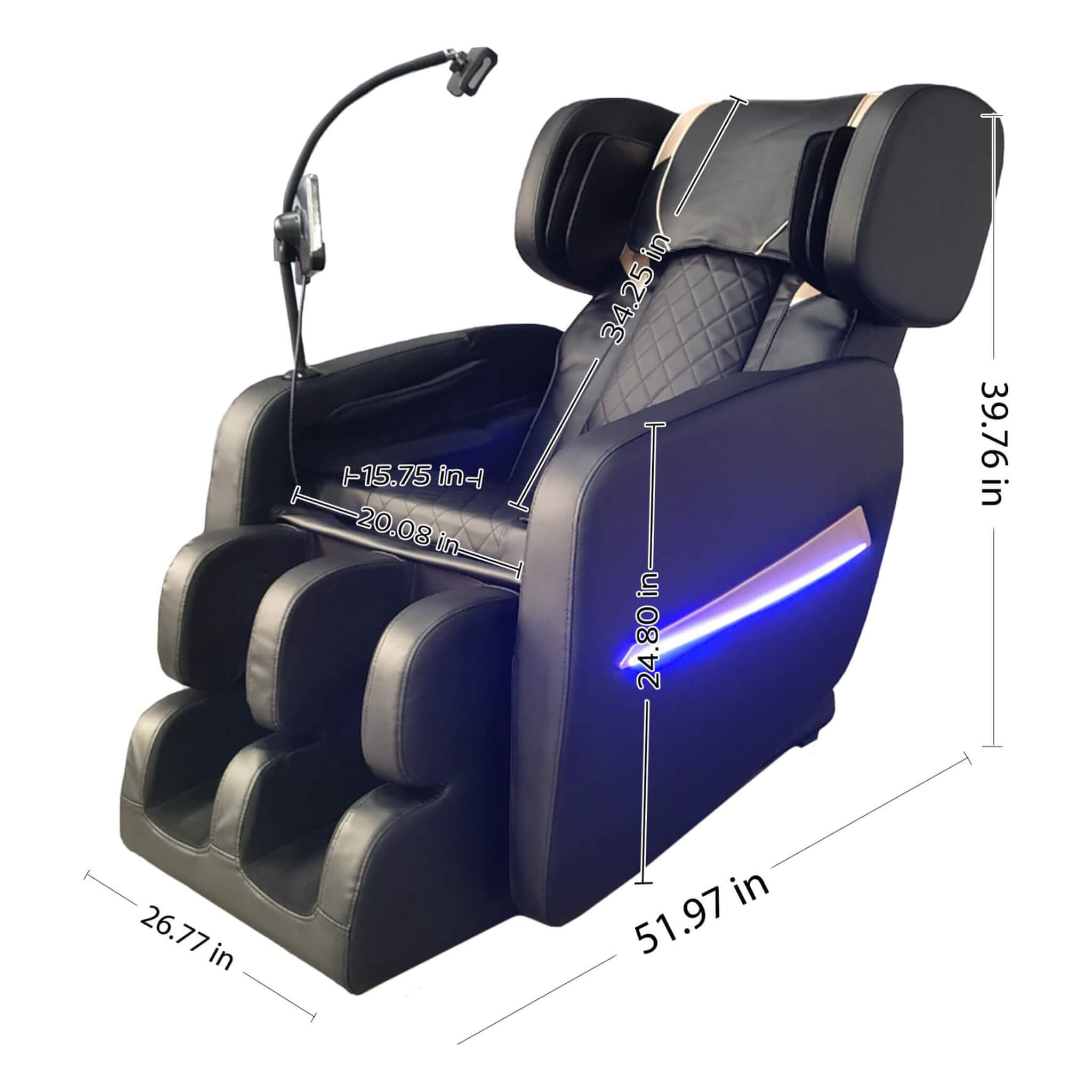 Airvana Nocturne Full-Body Zero Gravity Massage Chair – Retractable Footrest