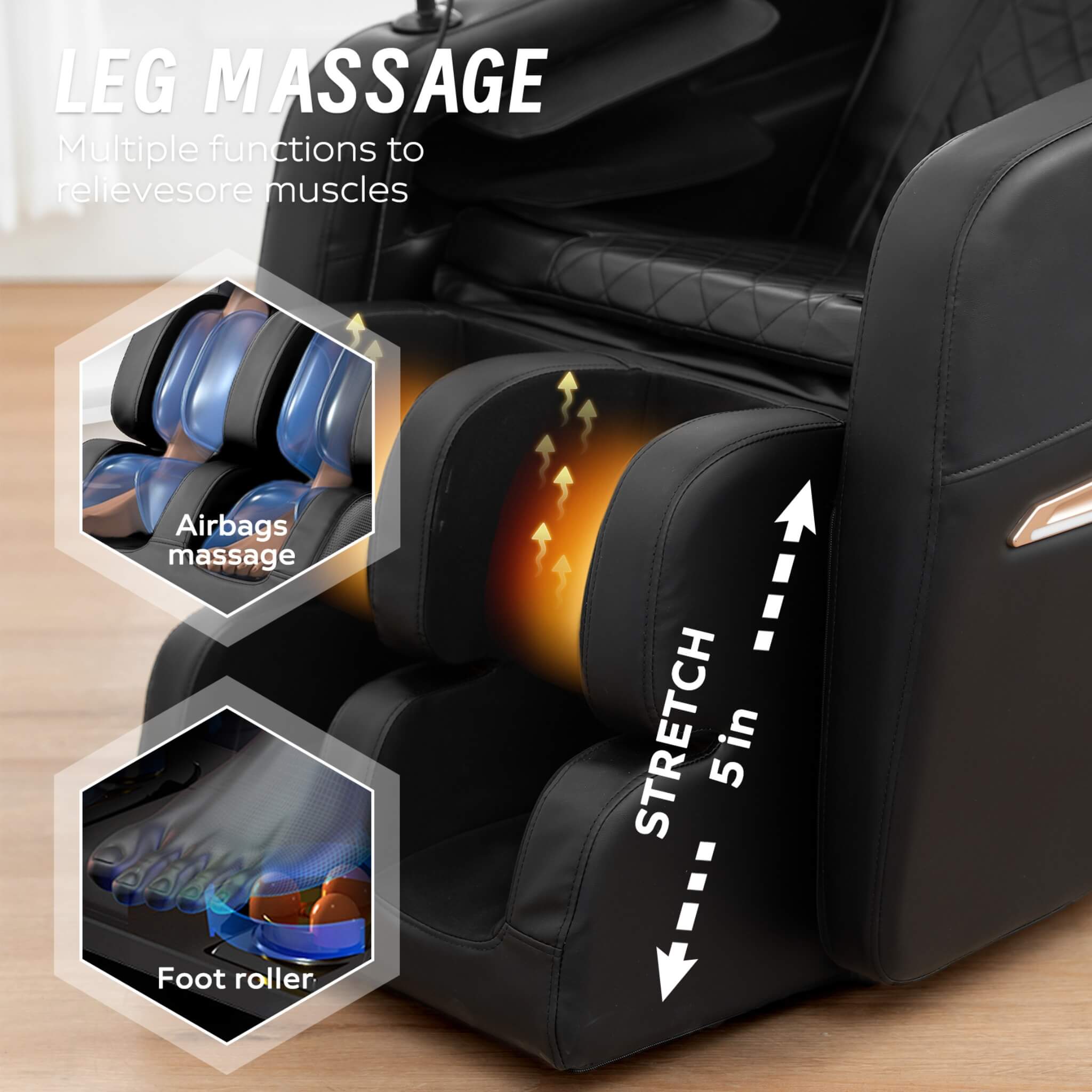 Airvana Nocturne Full-Body Zero Gravity Massage Chair – Retractable Footrest