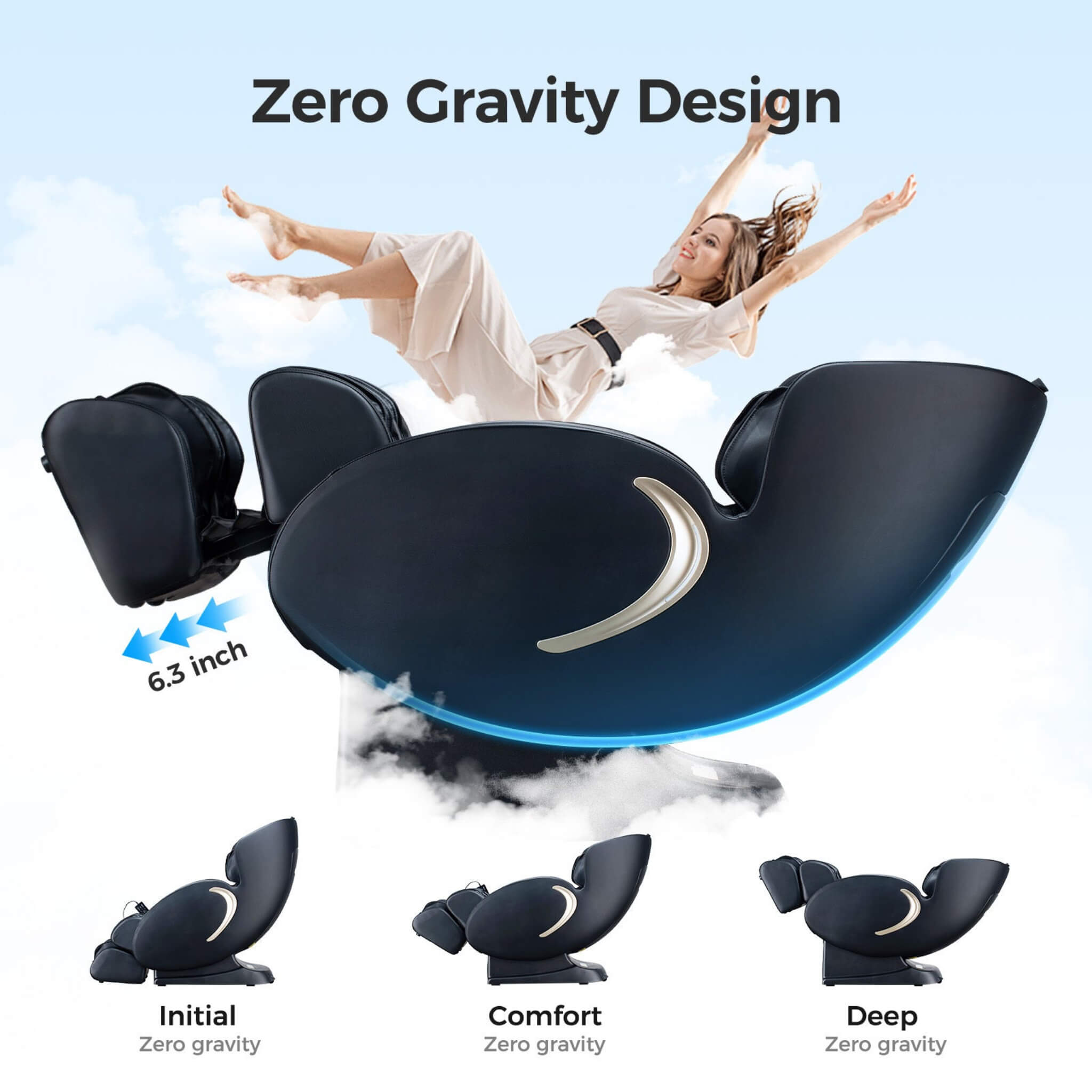 Bosscare 3D Zero Gravity Shiatsu Massage Chair – Full Body, App Control