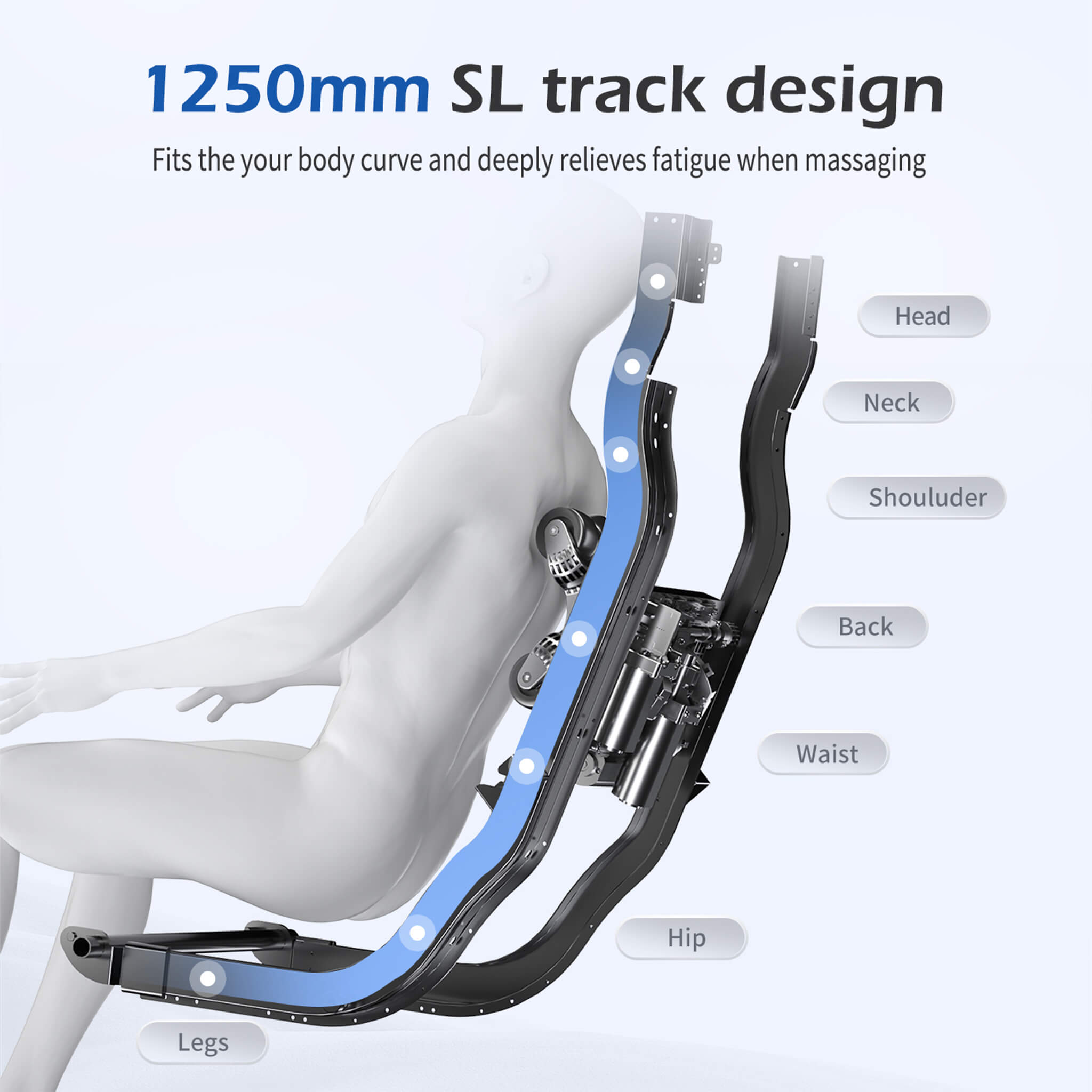 Bosscare Full Body Zero Gravity Massage Chair – AI Voice & App Control, Gray