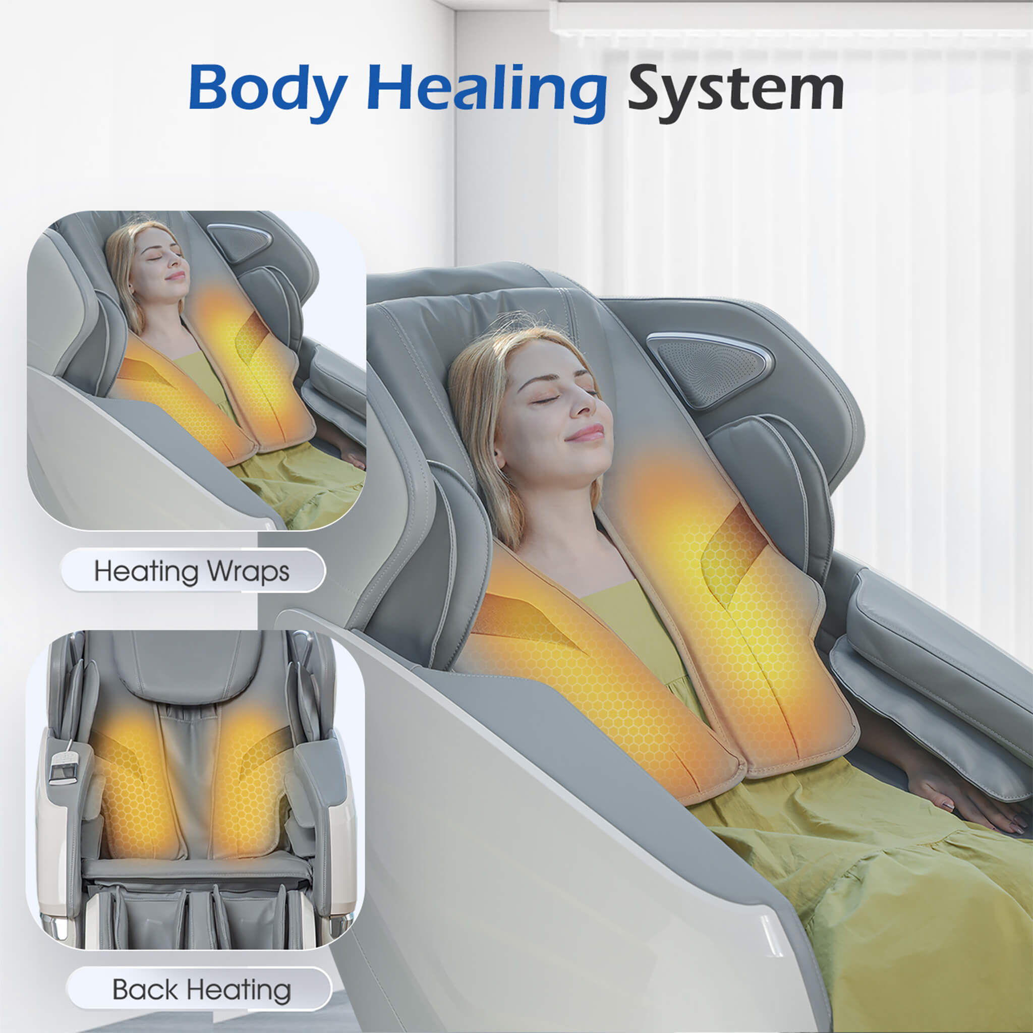 Bosscare Full Body Zero Gravity Massage Chair – AI Voice & App Control, Gray