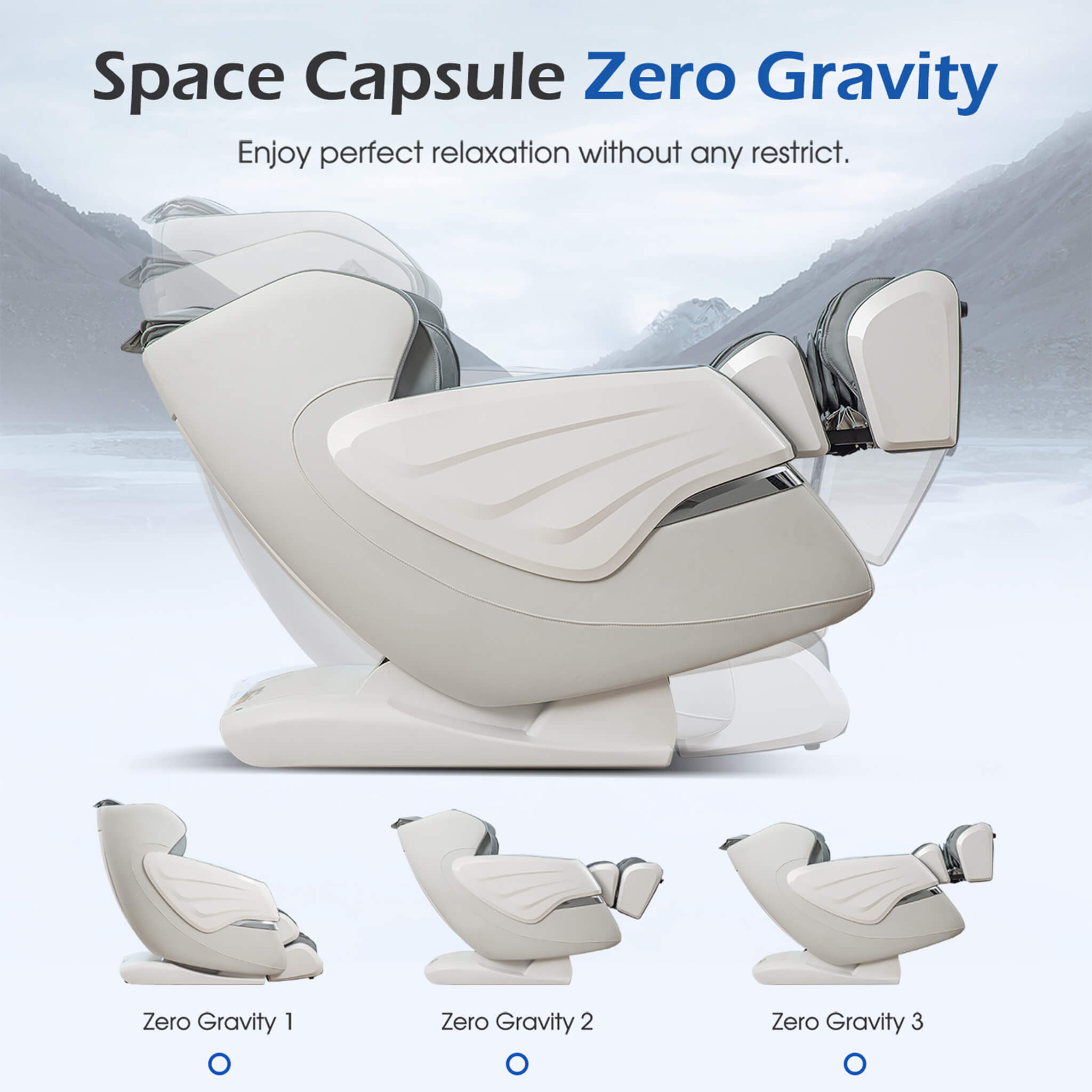 Bosscare Full Body Zero Gravity Massage Chair – AI Voice & App Control, Gray