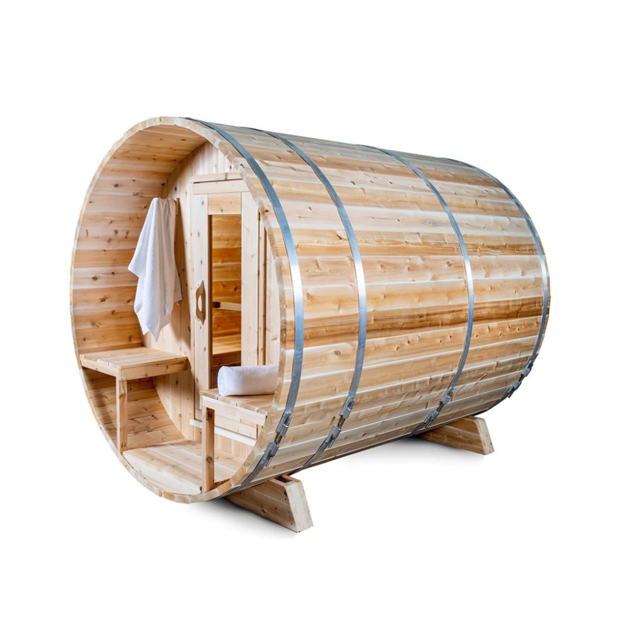 Dundalk Leisurecraft Serenity 4-Person Canadian Timber Outdoor Barrel Sauna