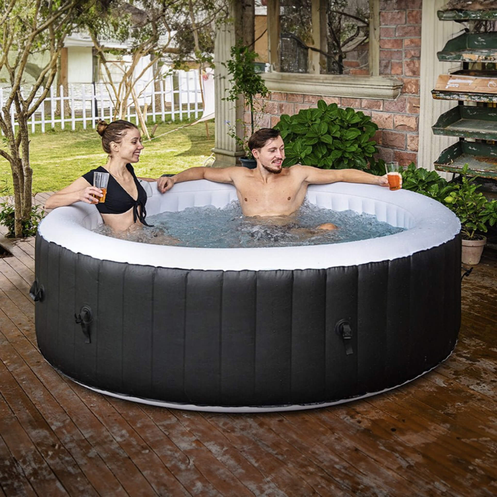 6-Person Inflatable Sauna Pool Hot Tub