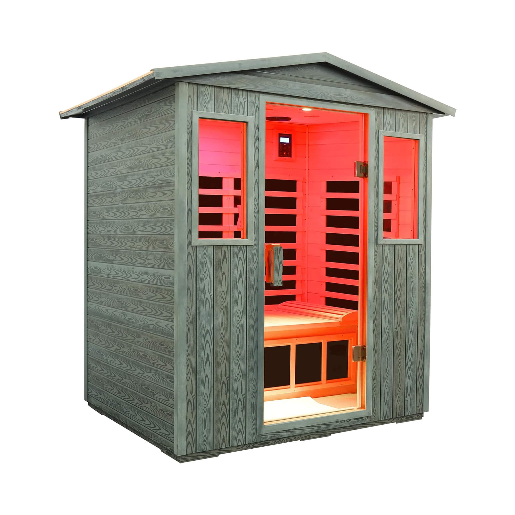 3-Person Thermora Nivea Full-Spectrum Low EMF Infrared Sauna – Carbonized Composite, Bluetooth Speakers