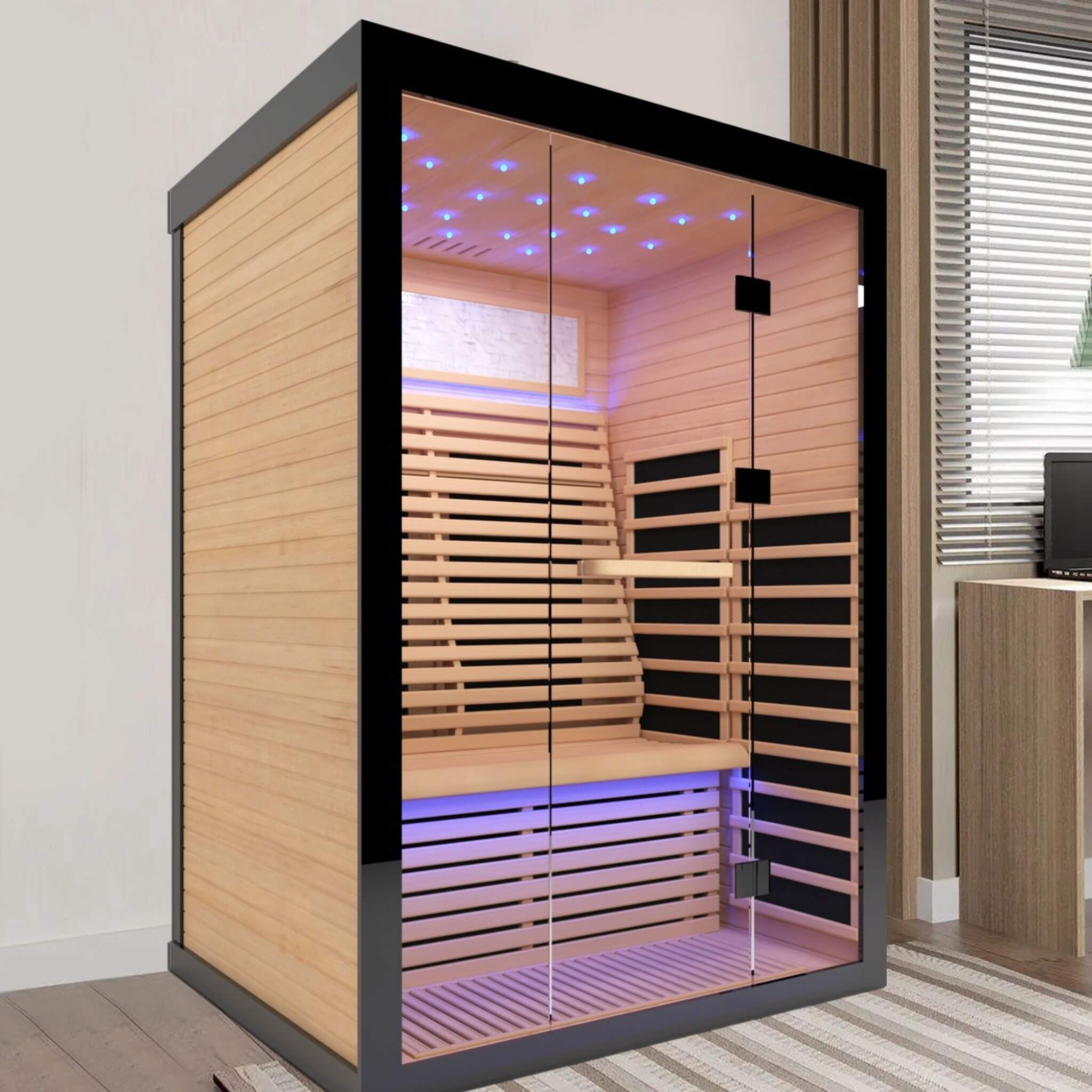 2-Person Thermora Vapor Luxury Home Infrared Sauna – Canadian Hemlock Wood
