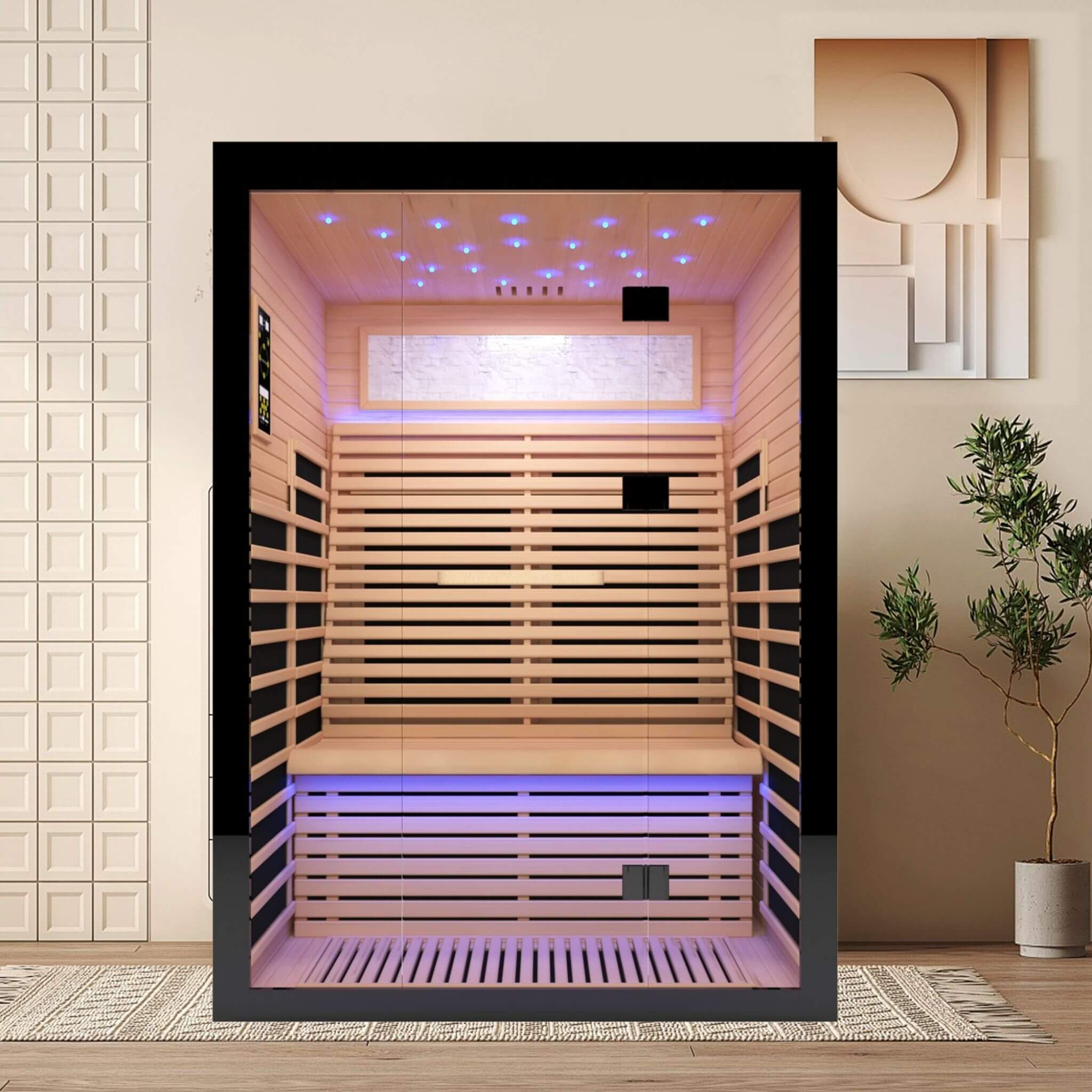 2-Person Thermora Vapor Luxury Home Infrared Sauna – Canadian Hemlock Wood
