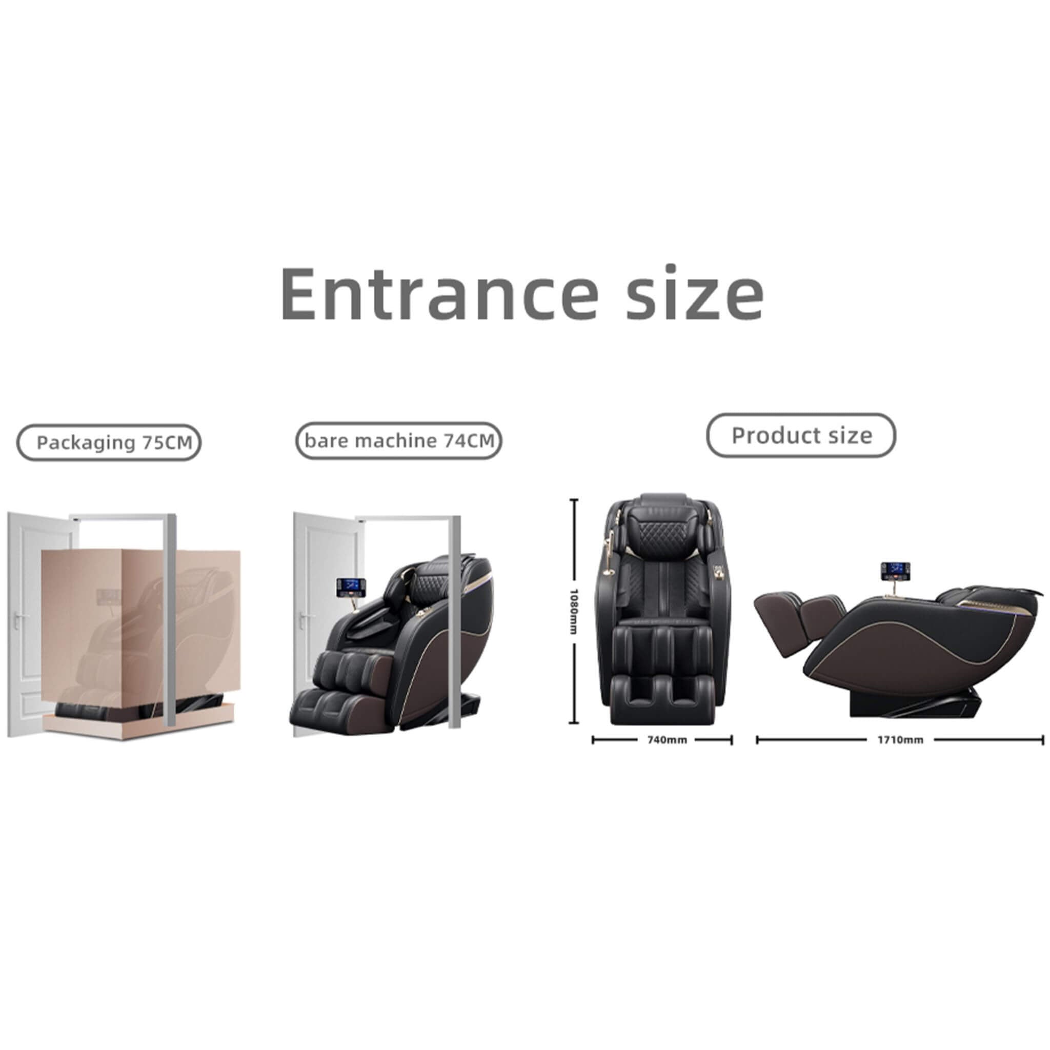 Airvana Infinity Zero Gravity Heated Massage Chair with SL Track & Bluetooth Speakers