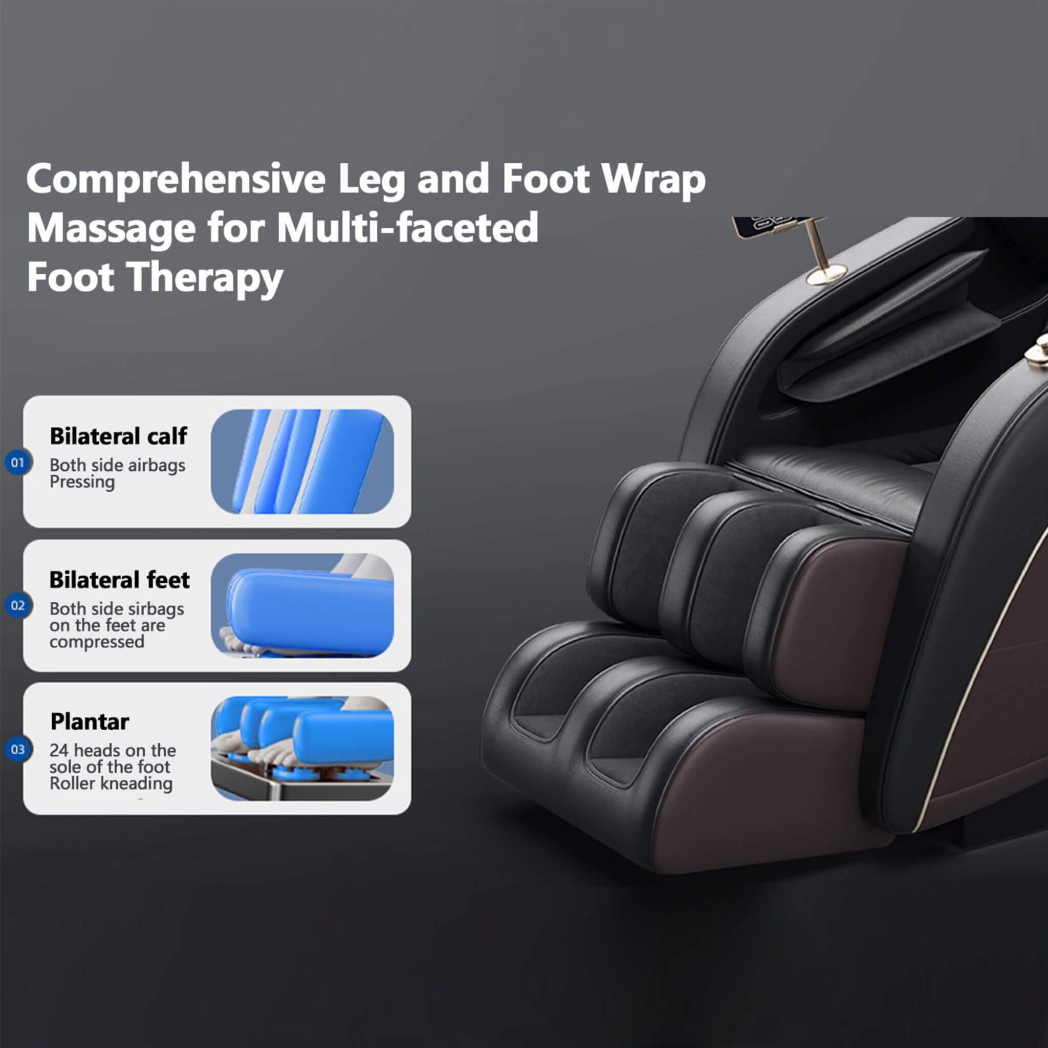 Airvana Infinity Zero Gravity Heated Massage Chair with SL Track & Bluetooth Speakers